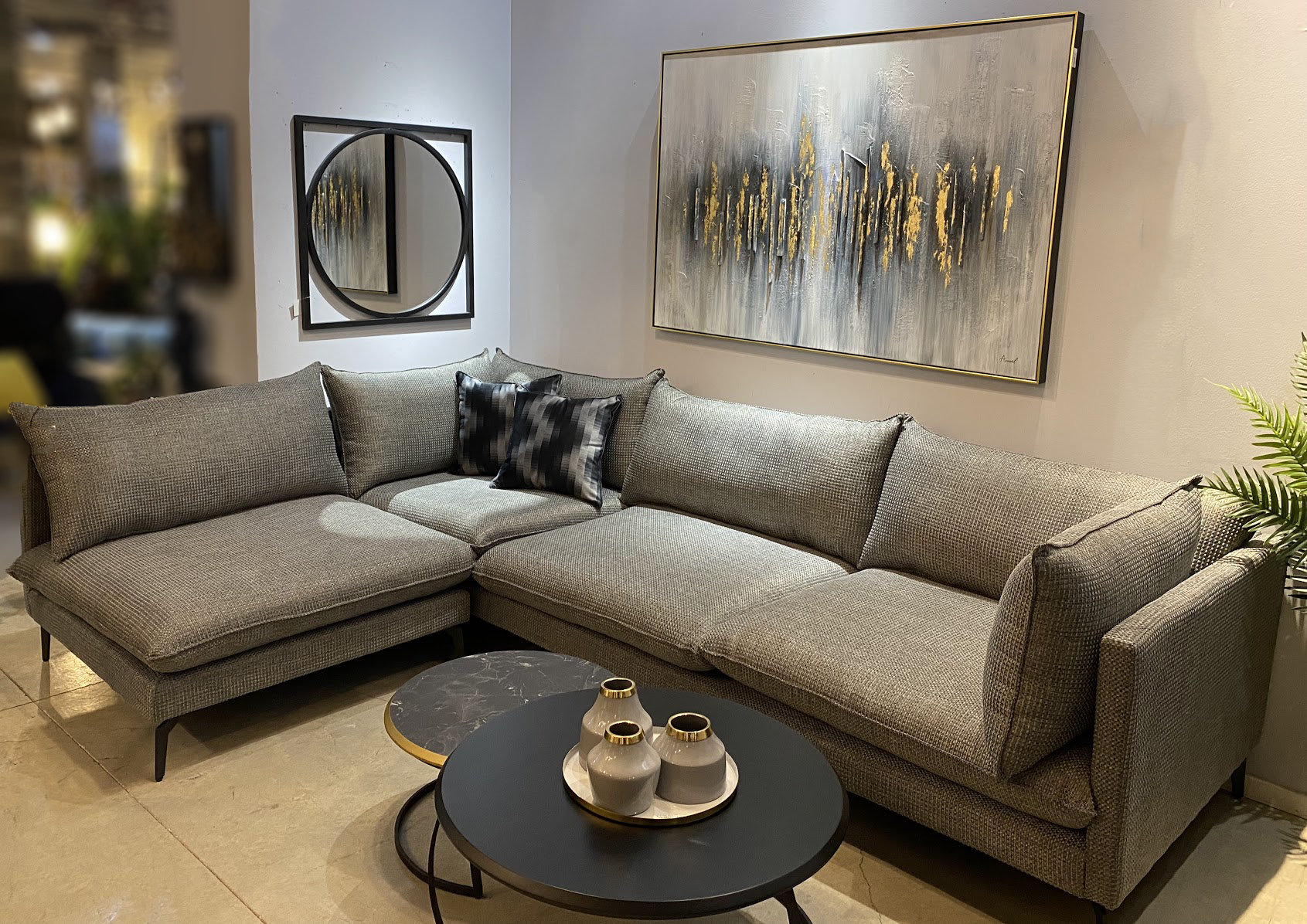 ספה פינתית קלאסית לסלון דגם B208