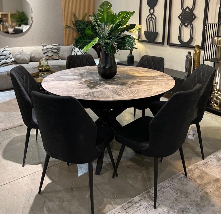 שולחן פינת אוכל עגול דגם שיפוע שולחן פינת אוכל עגול דגם שיפוע