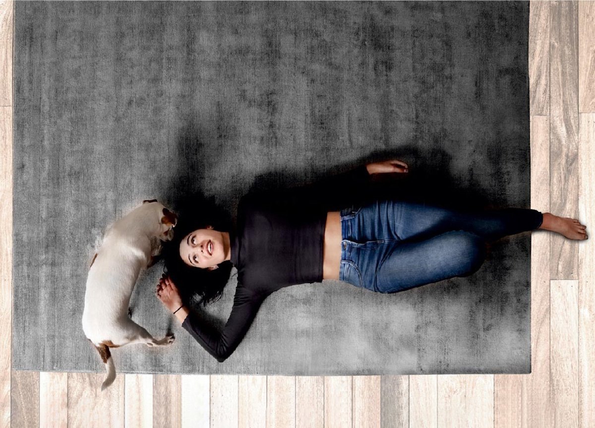 שטיח דגם טימבר אפור כהה שטיח דגם טימבר אפור כהה