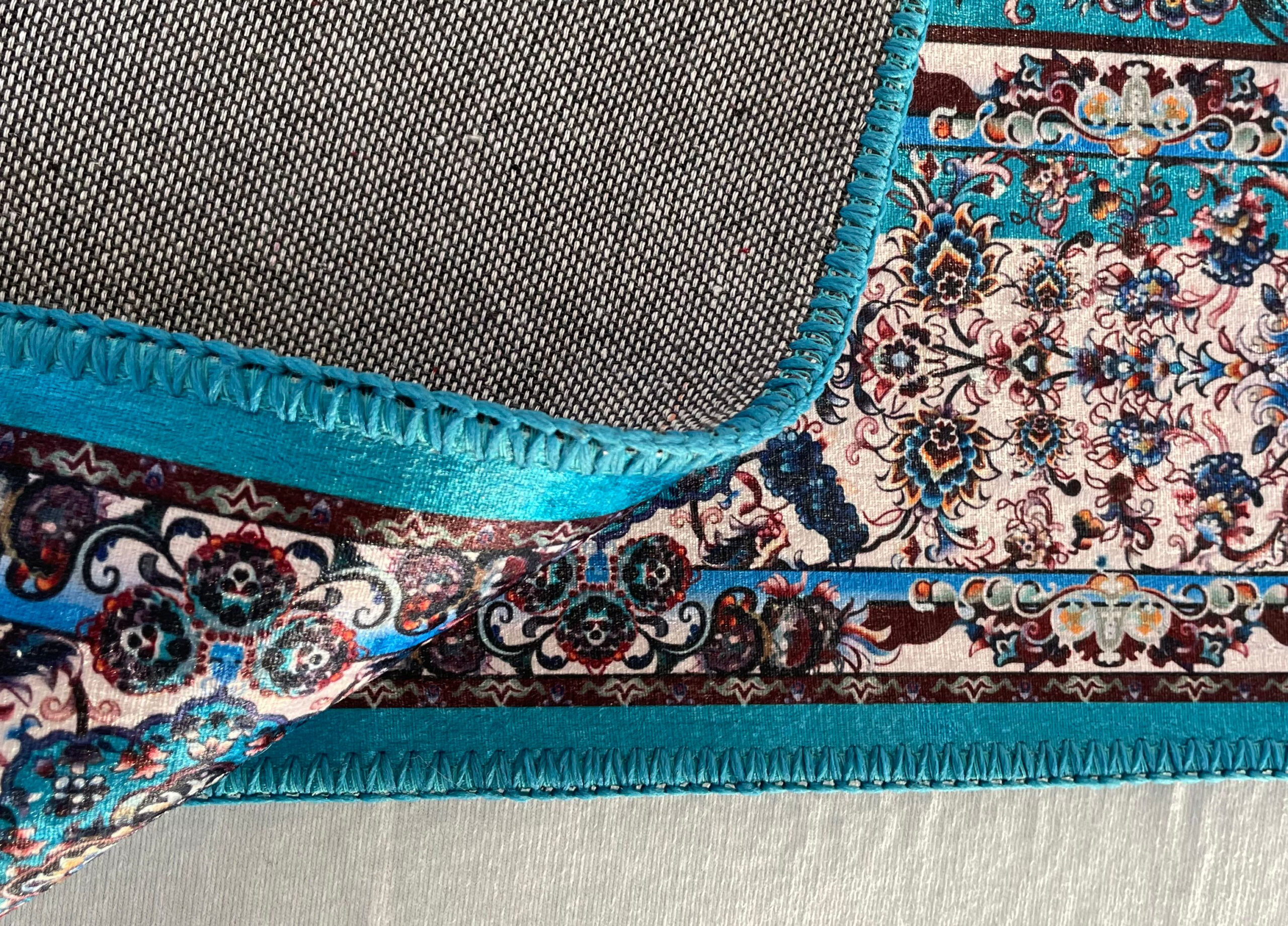 שטיח דגם סוהו טורקיז חום