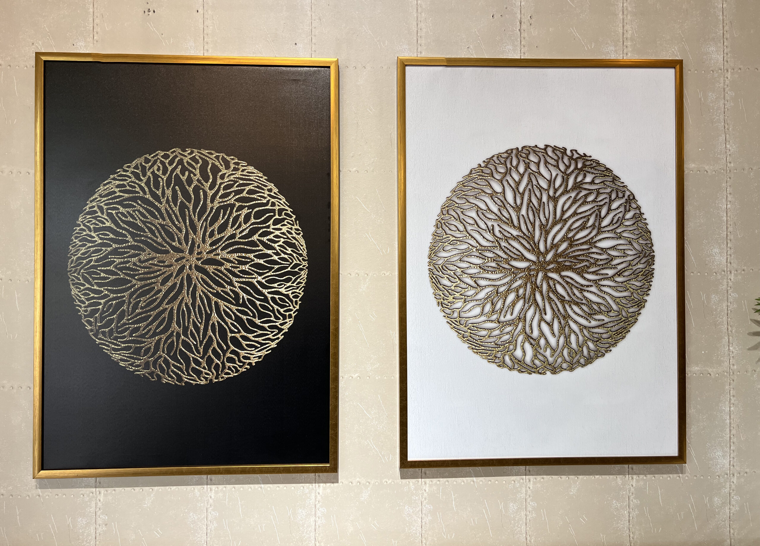 תמונה דגם עיגול בשילוב זהב