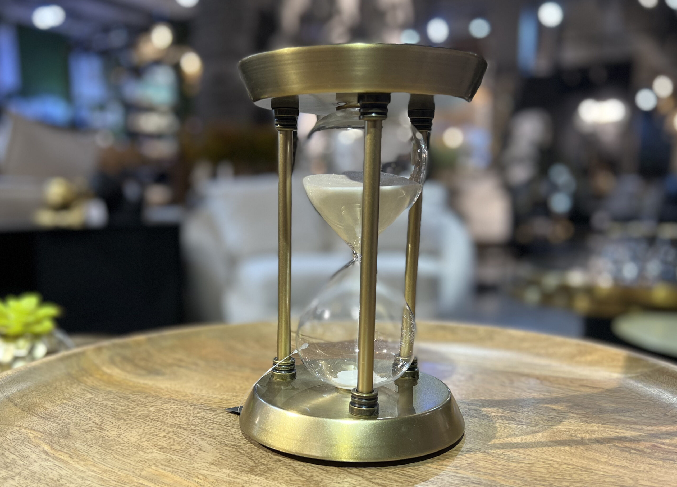 שעון חול עגול זהב בינוני שעון חול עגול זהב בינוני