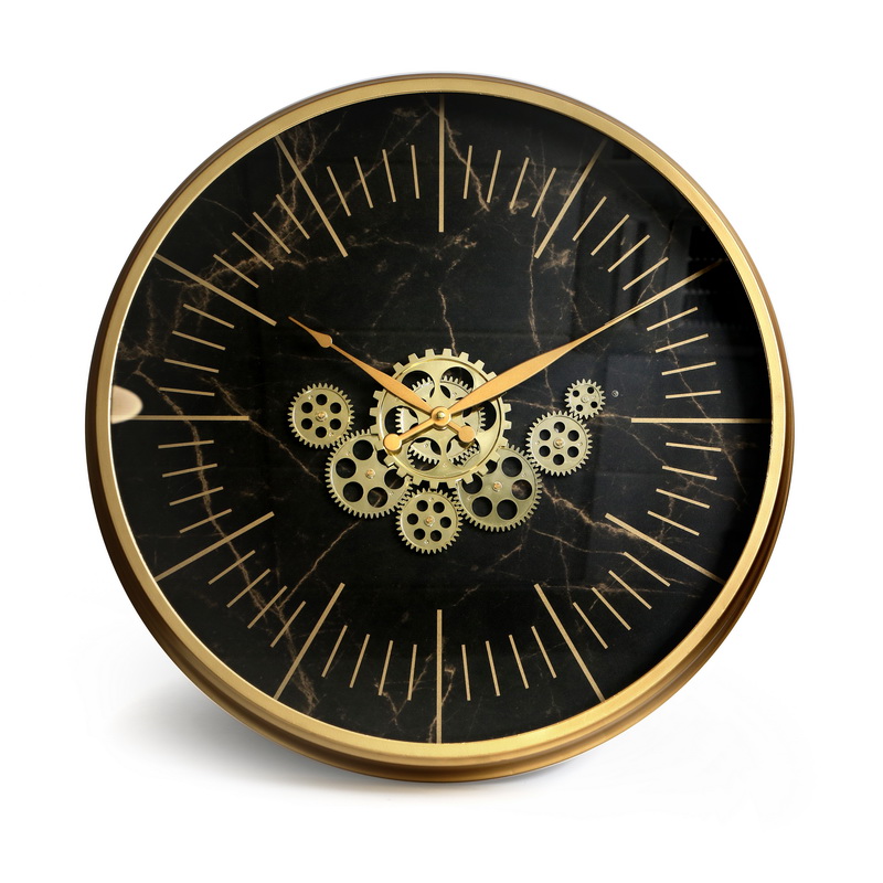 שעון קיר דמוי שיש שחור שעון קיר דמוי שיש שחור