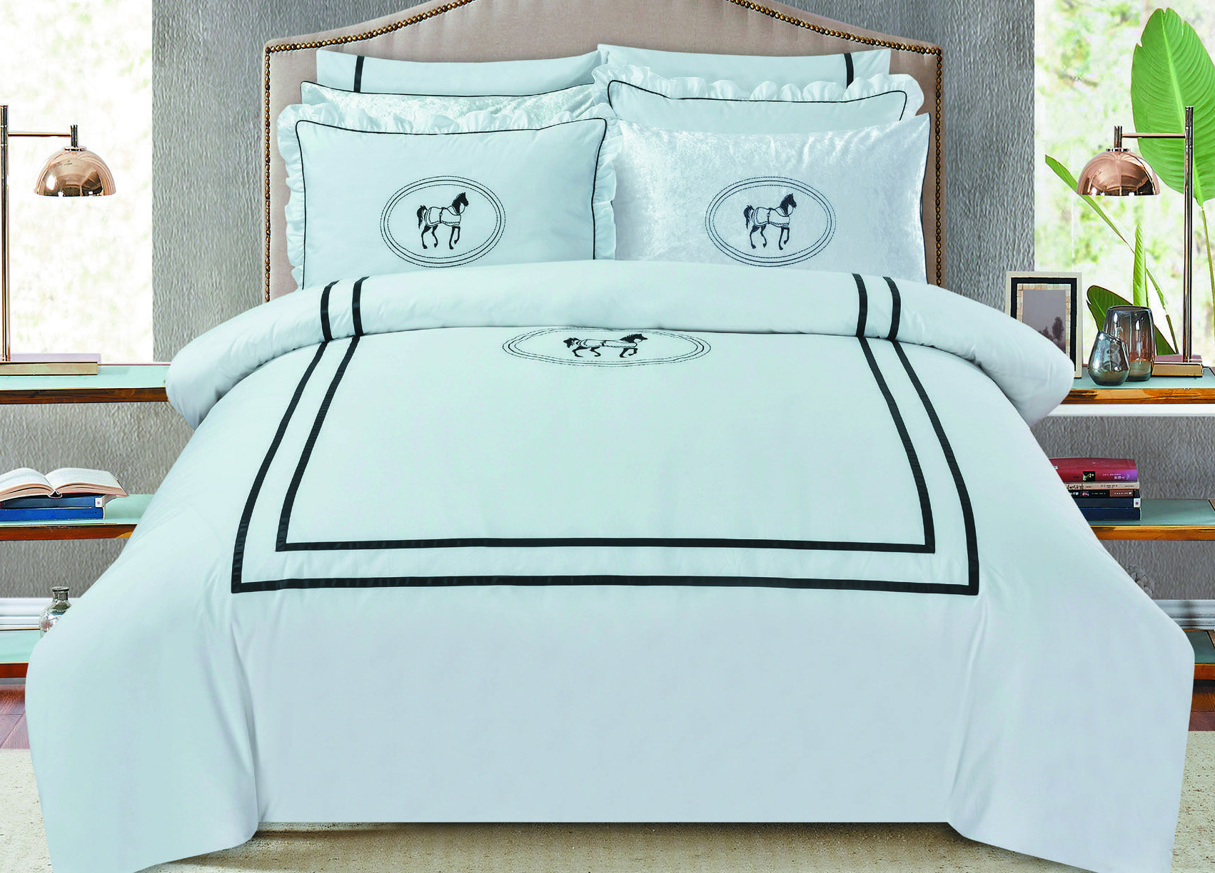 סט מצעים דגם פרקל פרינס כותנה 180 סט מצעים דגם פרקל פרינס כותנה 180