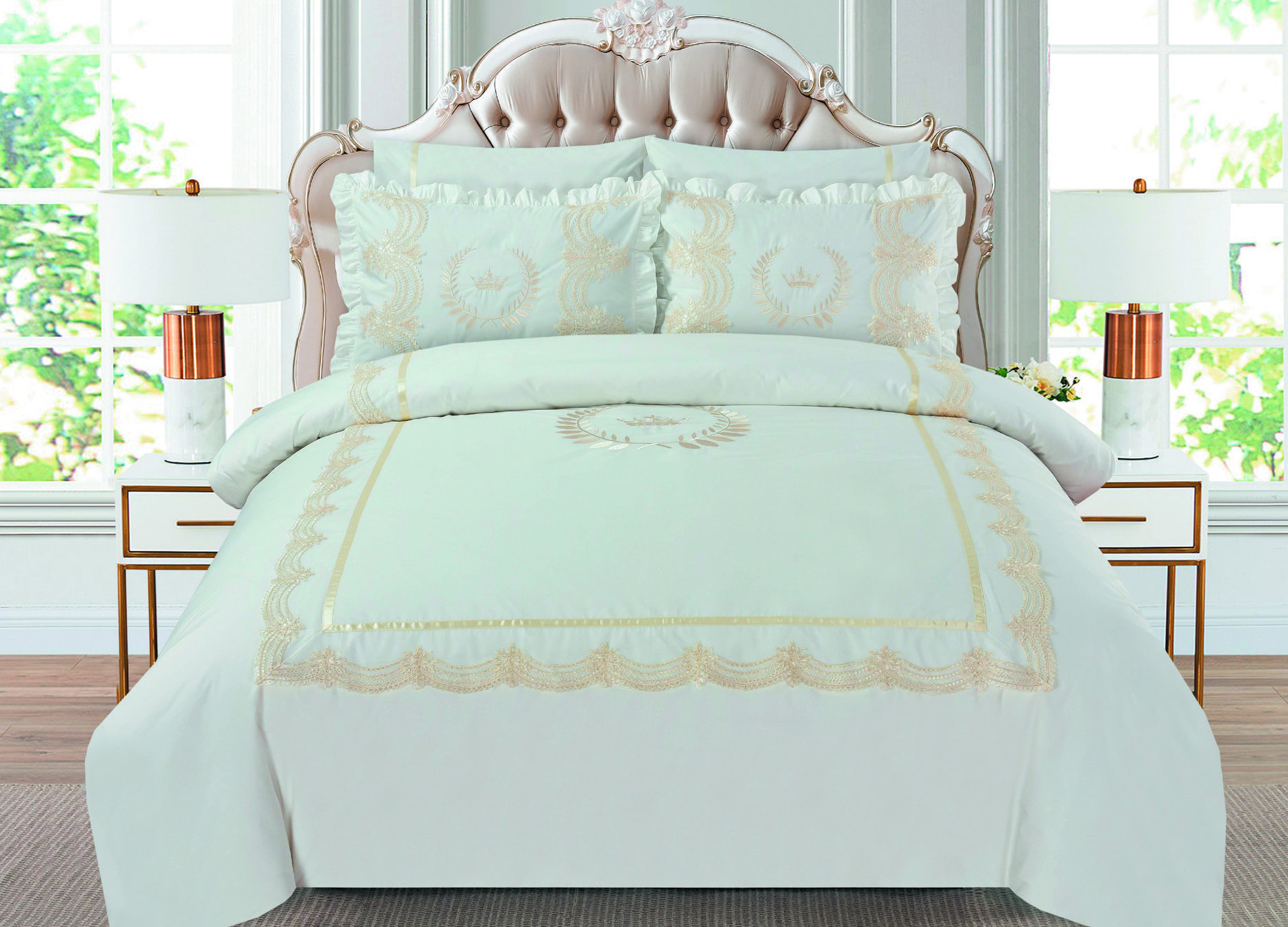 סט מצעים דגם לייס רויילטי פרנקל 160