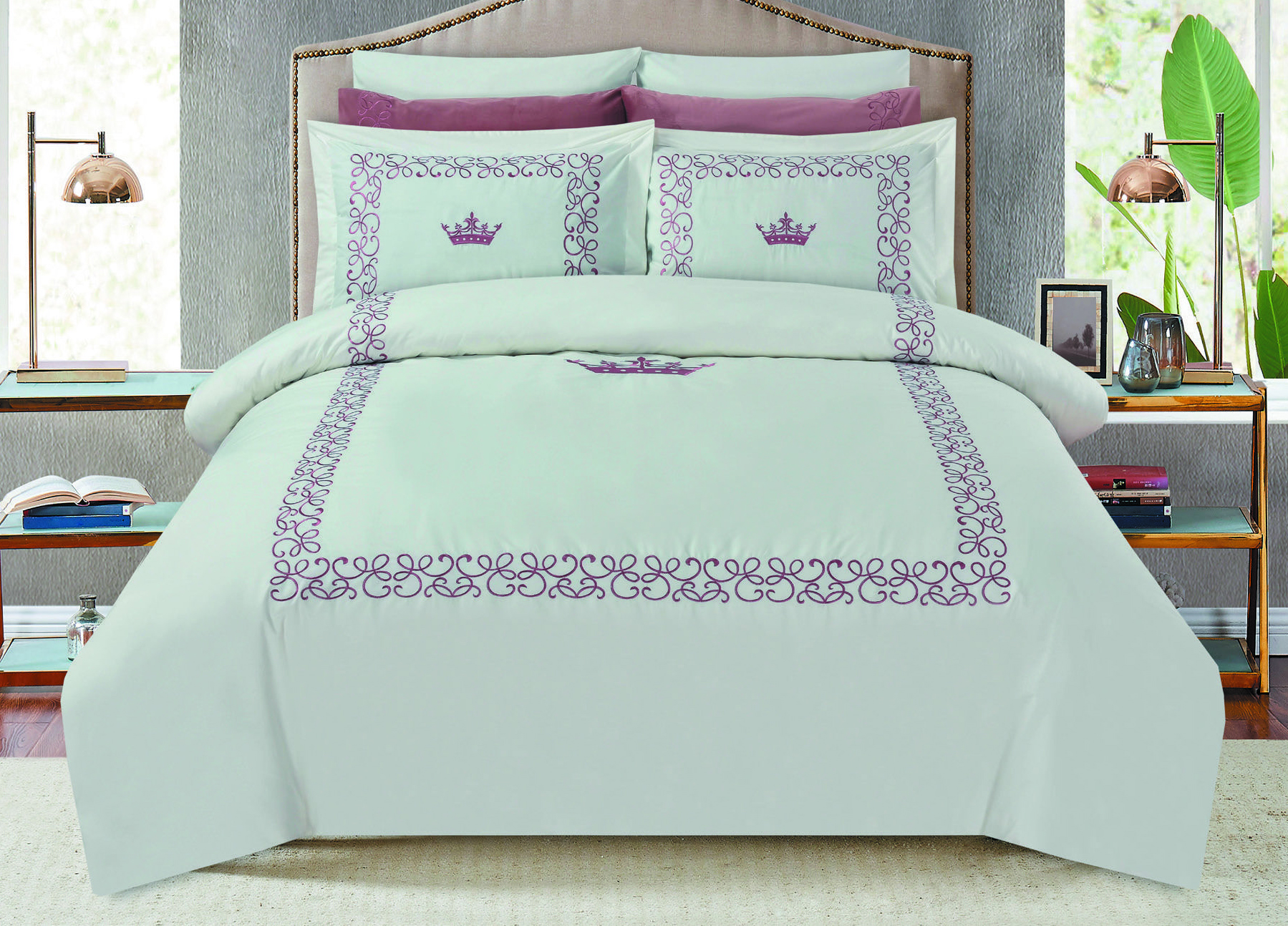 סט מצעים דגם פרקל קינג כותנה 160