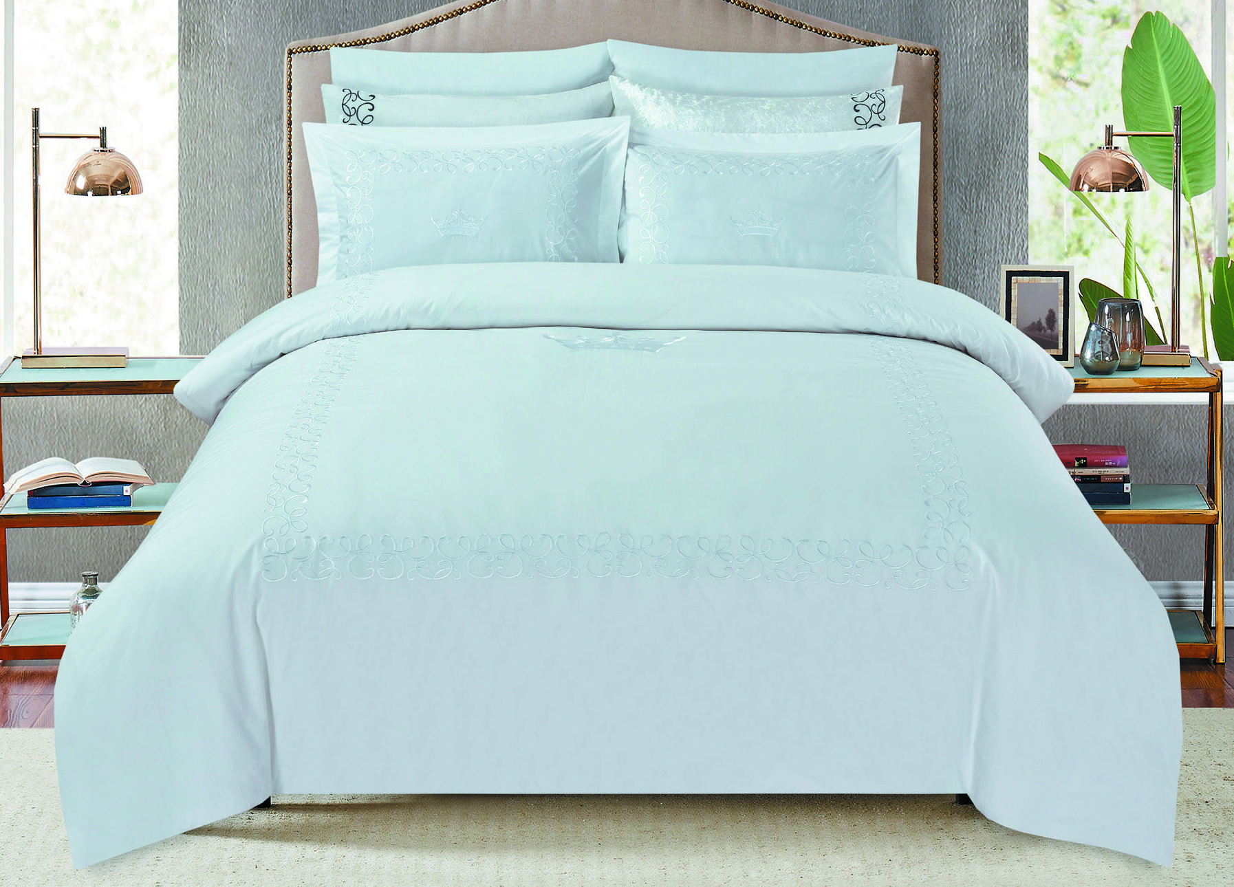 סט מצעים דגם פרקל קינג כותנה 160