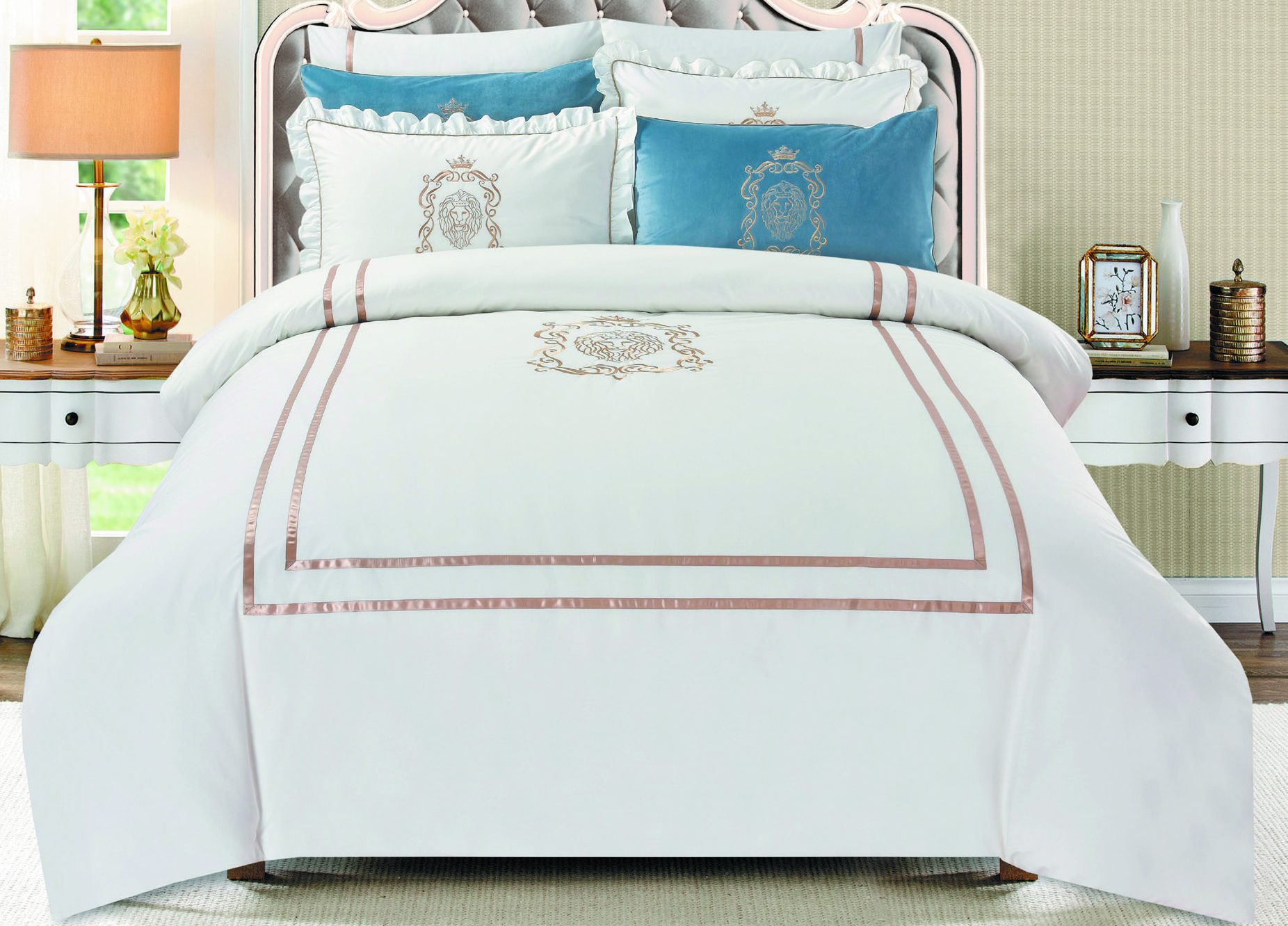 סט מצעים דגם פרקל ליון כותנה 160