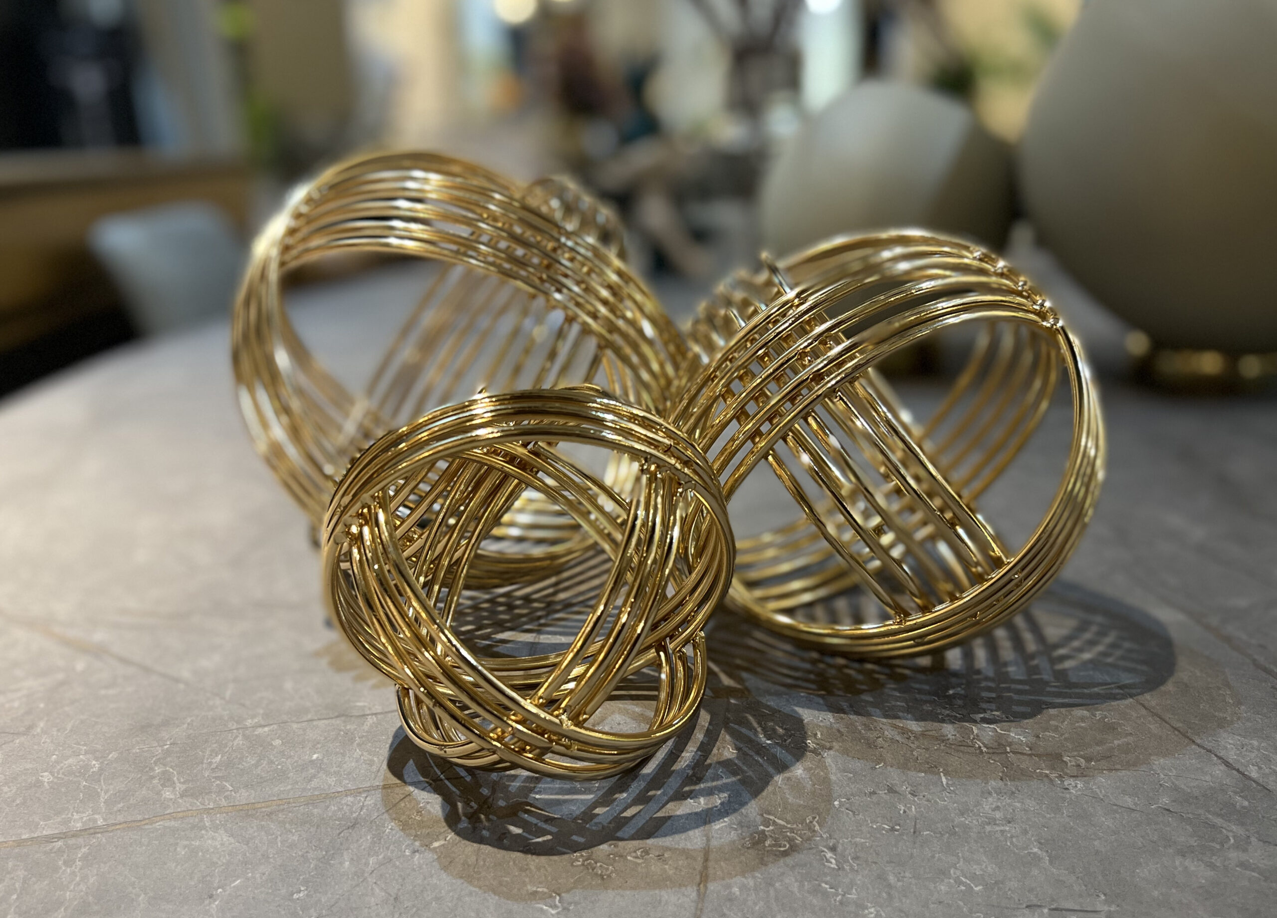 סט כדורי מתכת זהב סט כדורי מתכת זהב