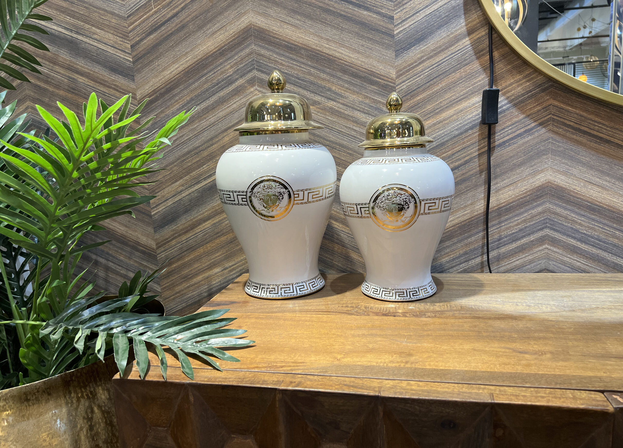 כלי אחסון ורסצ'ה קרמיקה+מכסה