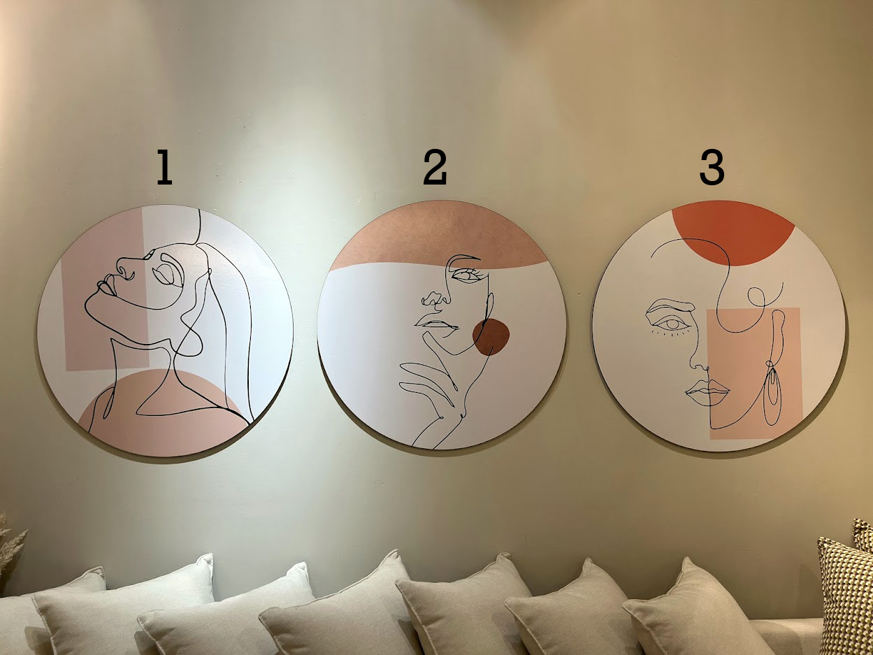 תמונת קיר עגולה פנים