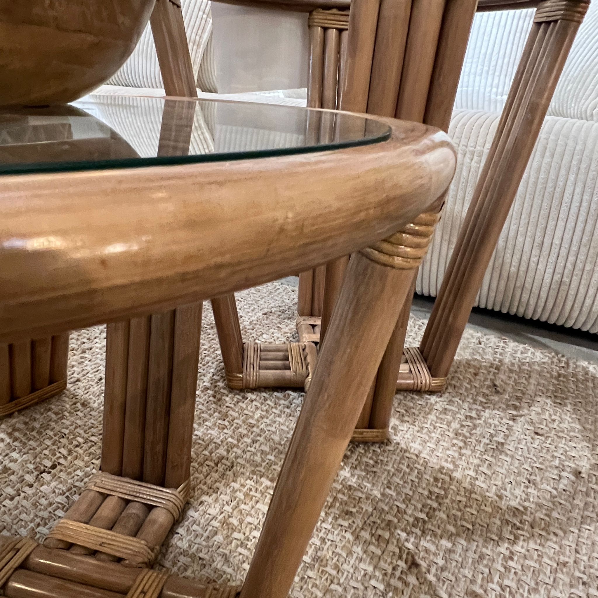 סט שלישיית שולחנות במבוק דגם סאן רייז סט שלישיית שולחנות במבוק דגם סאן רייז