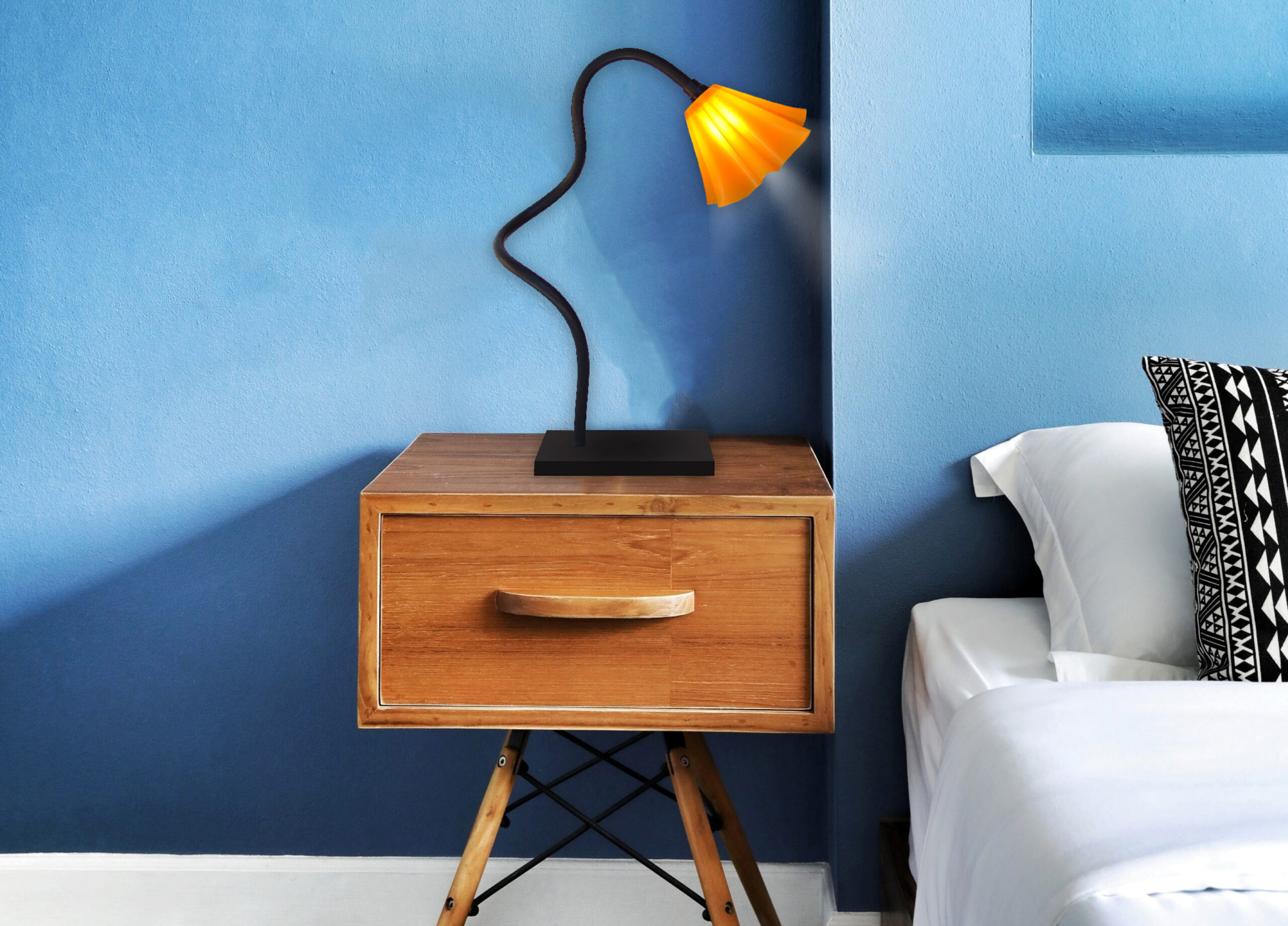 מנורת לילה פרח ראש למטה מנורת לילה פרח ראש למטה