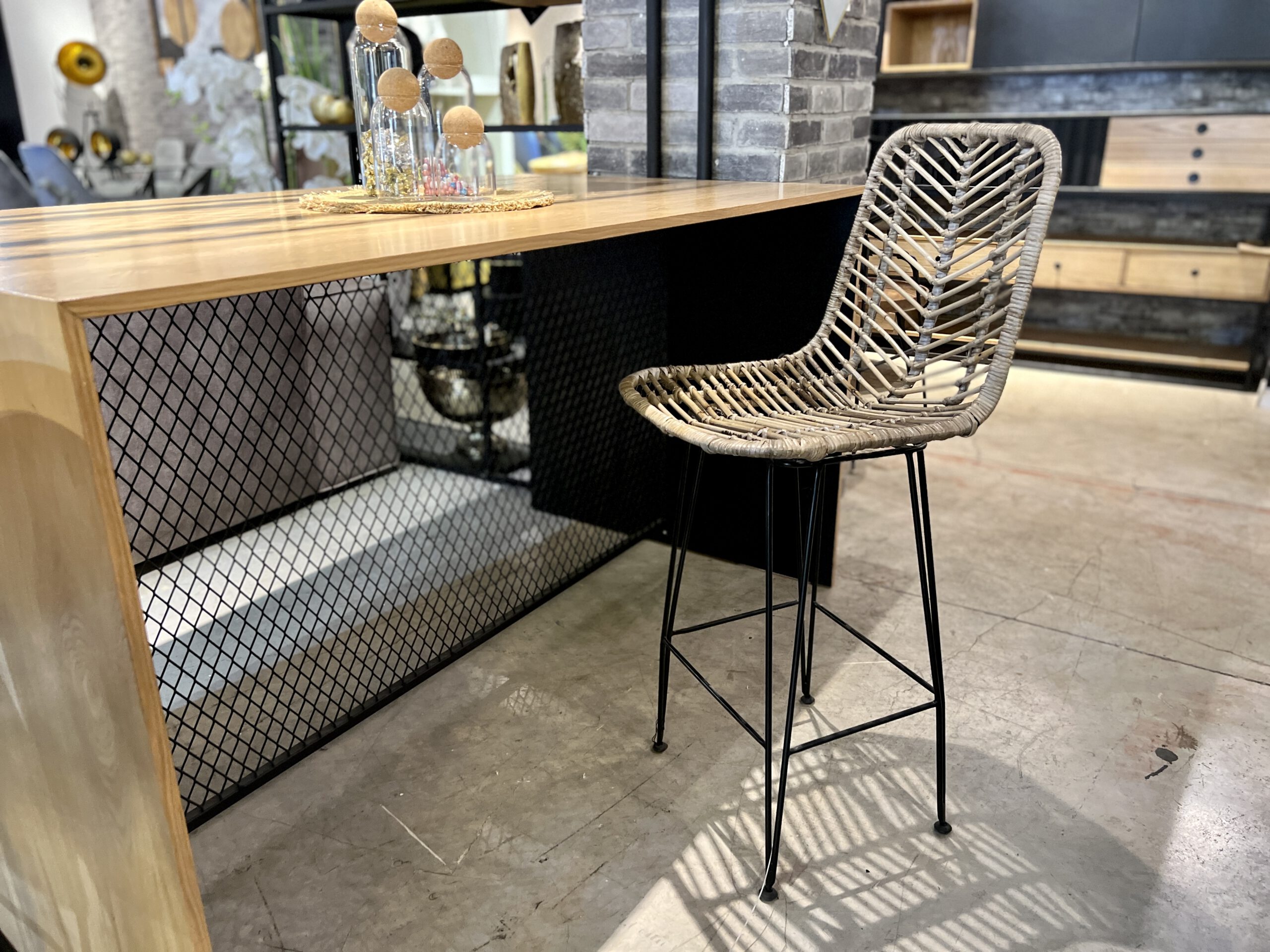 כיסא בר ראטן- צבע טבעי כיסא בר ראטן- צבע טבעי