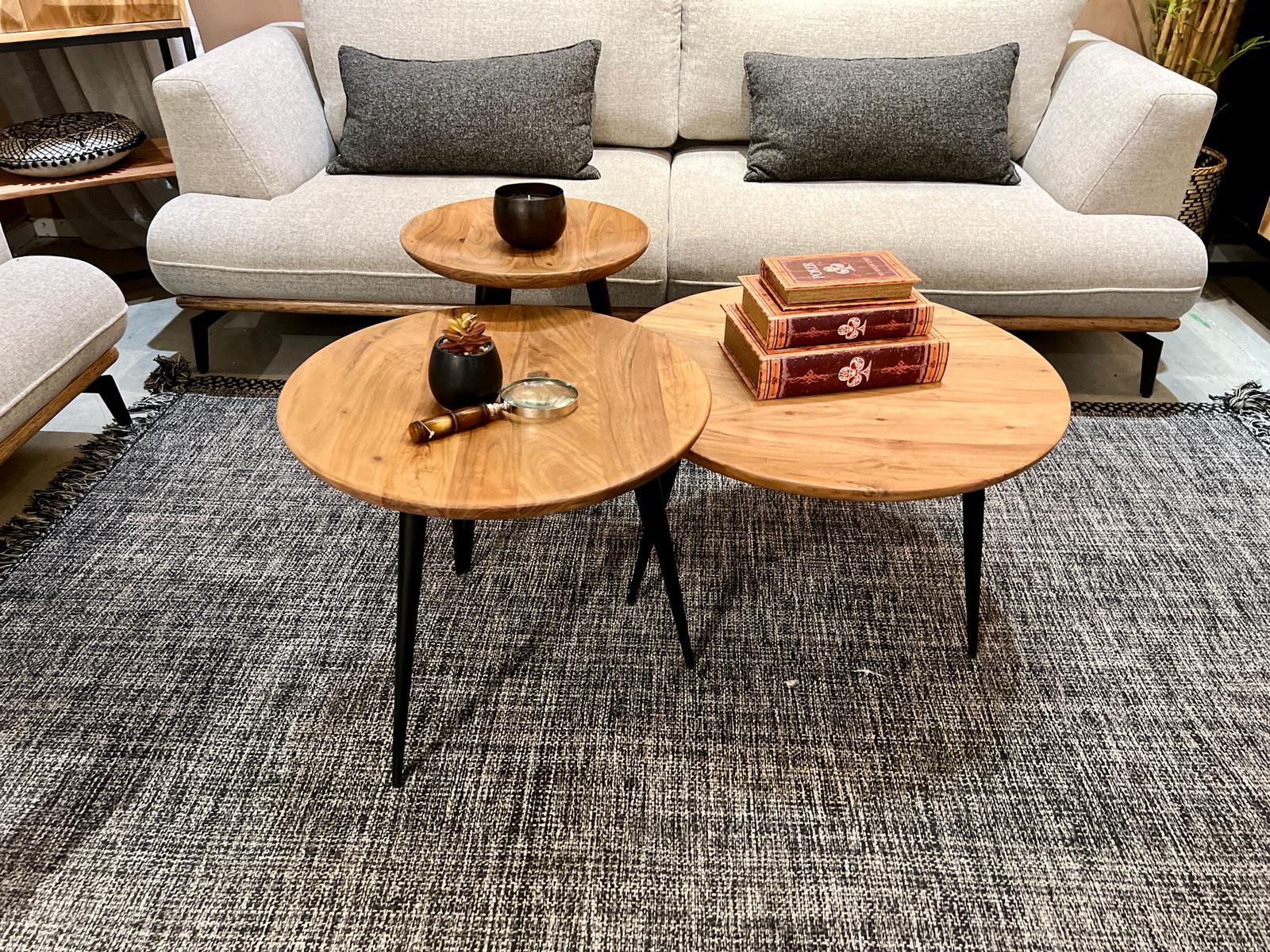 סט 3 שולחנות סלון דגם לילה