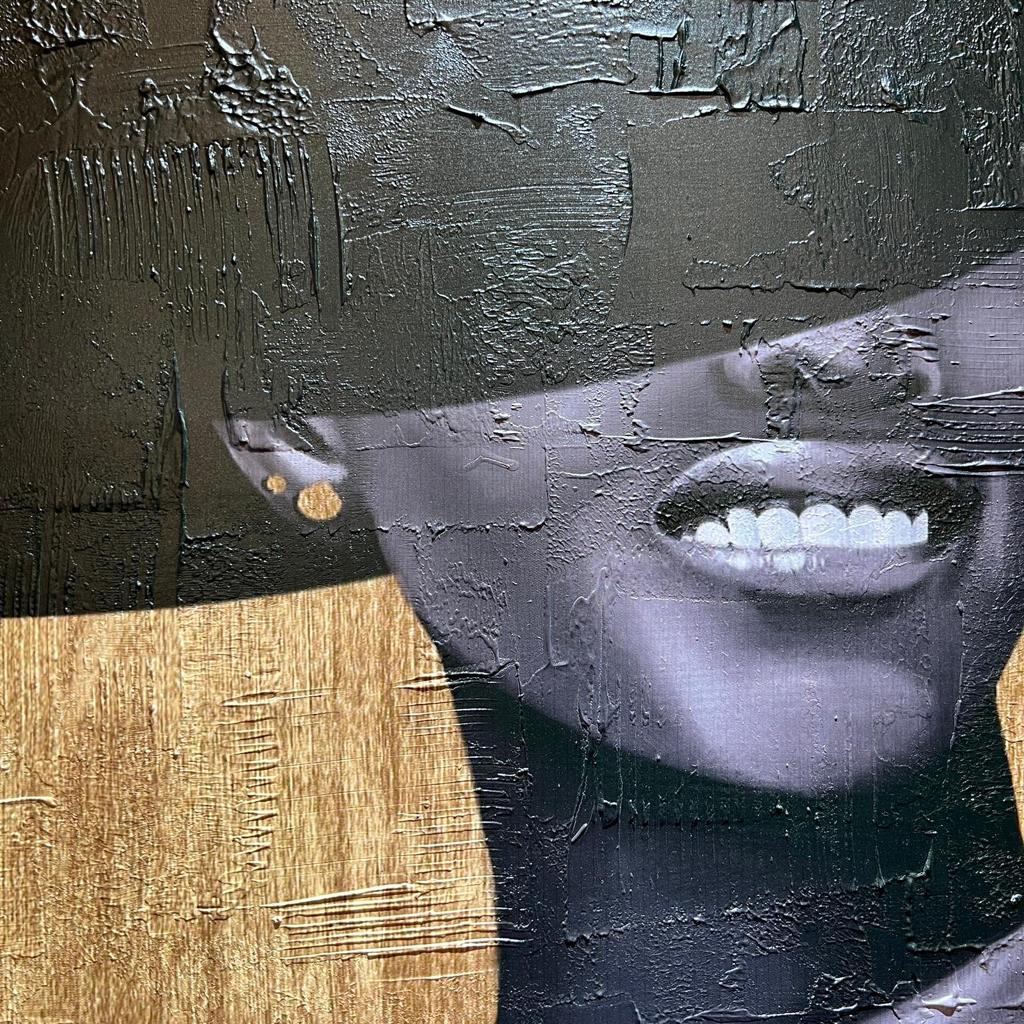 תמונת אפקט עבודת יד - דיוקן אישה עם כובע