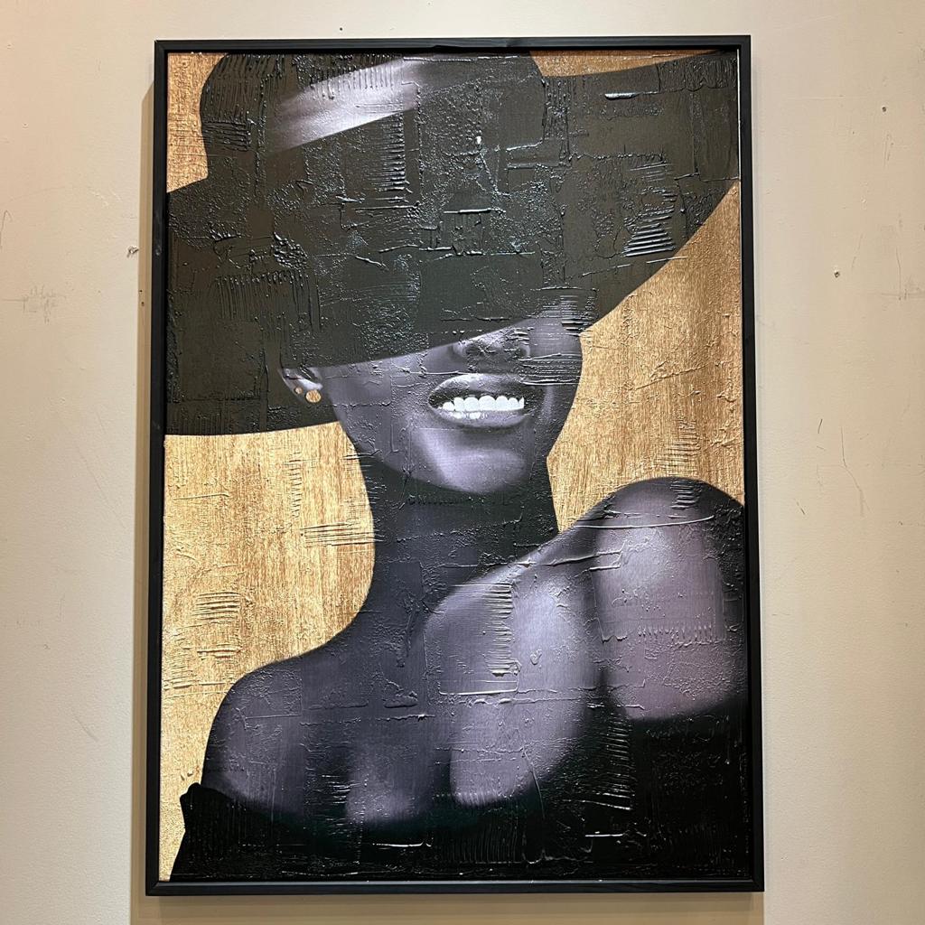 תמונת אפקט עבודת יד - דיוקן אישה עם כובע