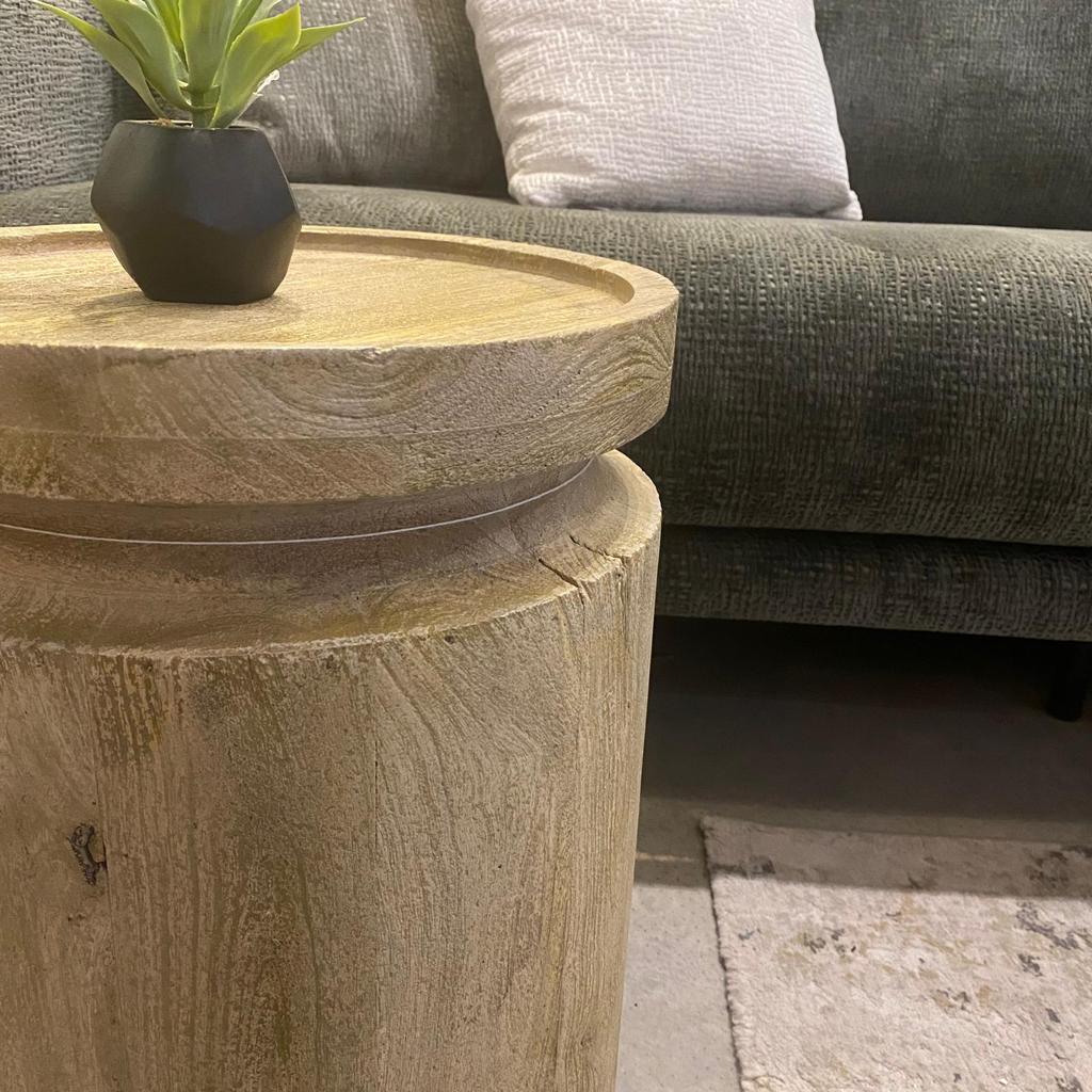 שולחן צד דגם ווד מלא עץ שיטה שולחן צד דגם ווד מלא עץ שיטה