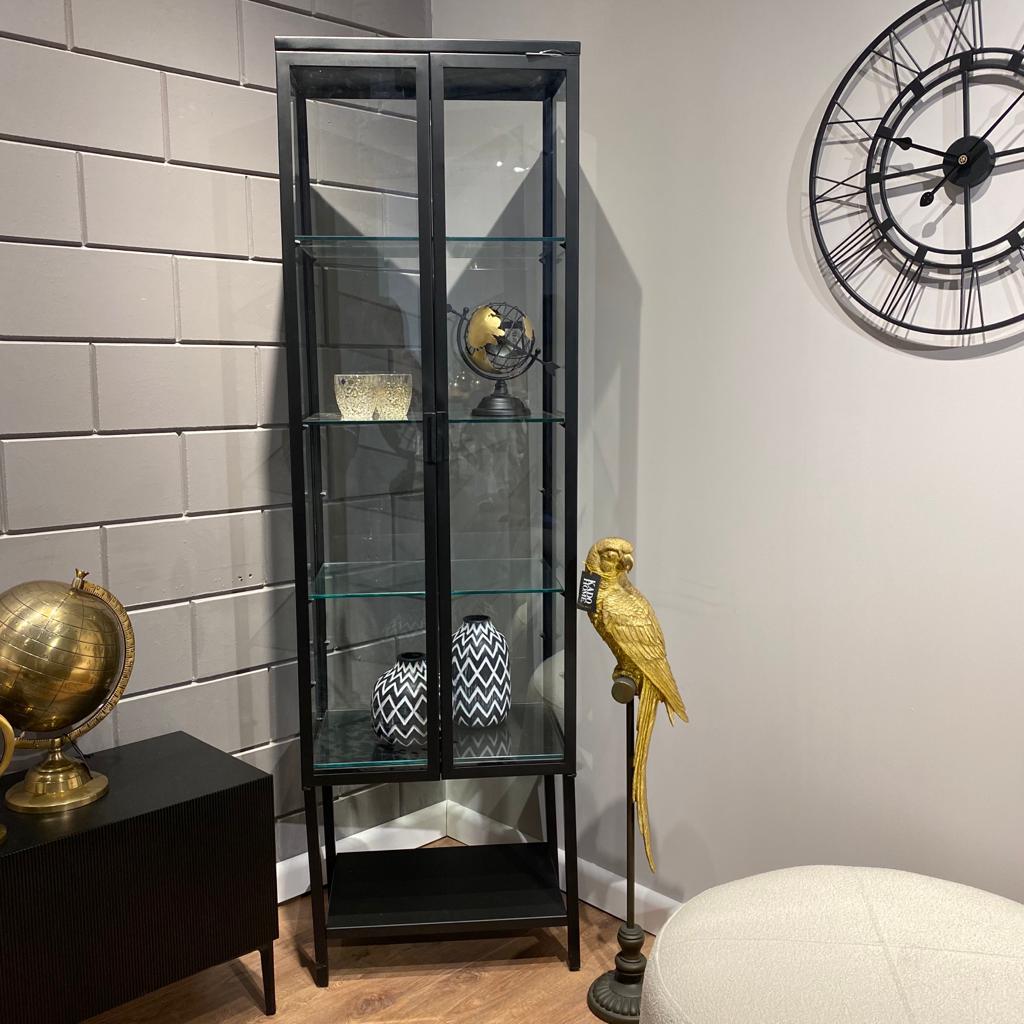 ויטרינה צרה ברזל זכוכית מדפי זכוכית דגם סוניל