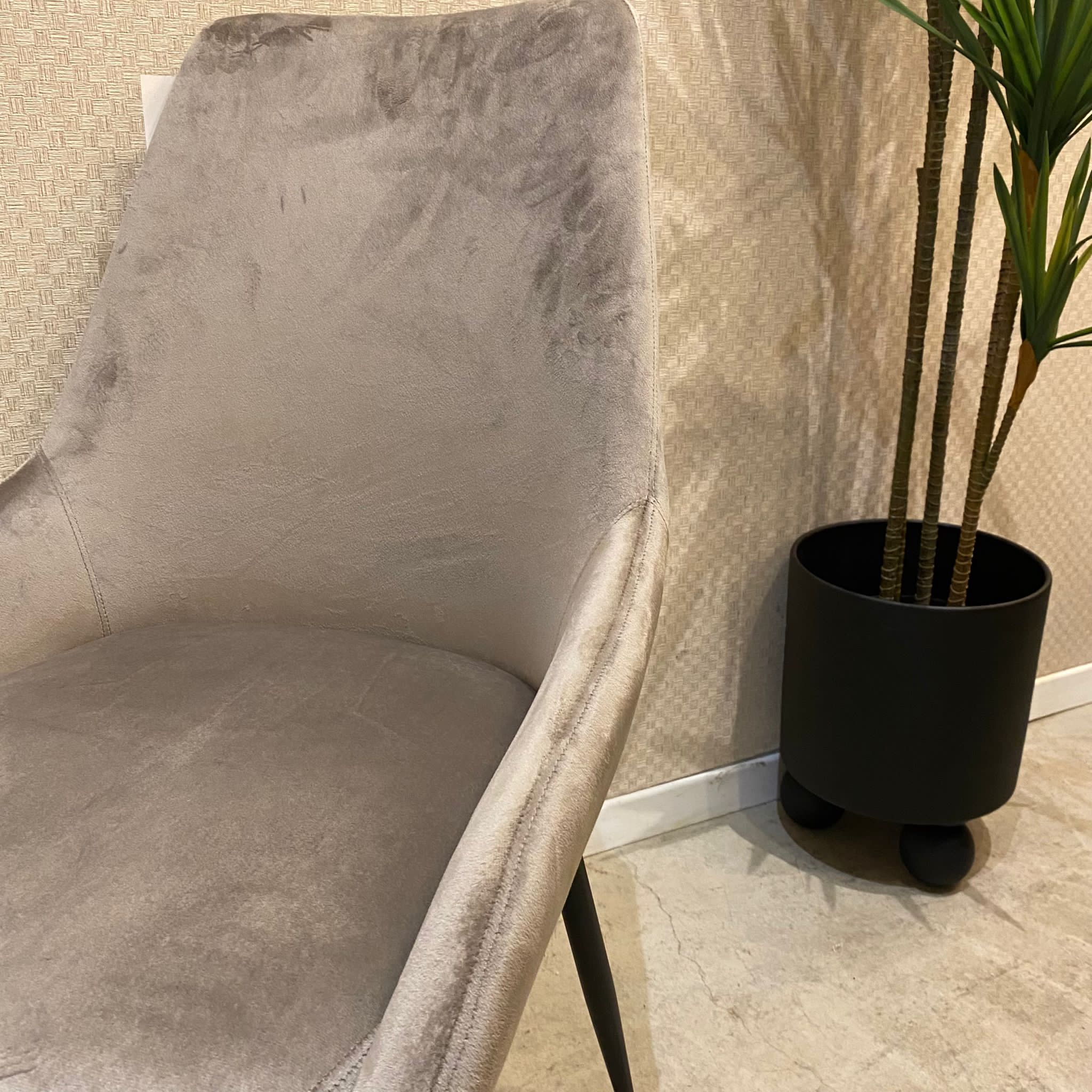 כיסא פינת אוכל דגם אופל קטיפה בז כיסא פינת אוכל דגם אופל קטיפה בז