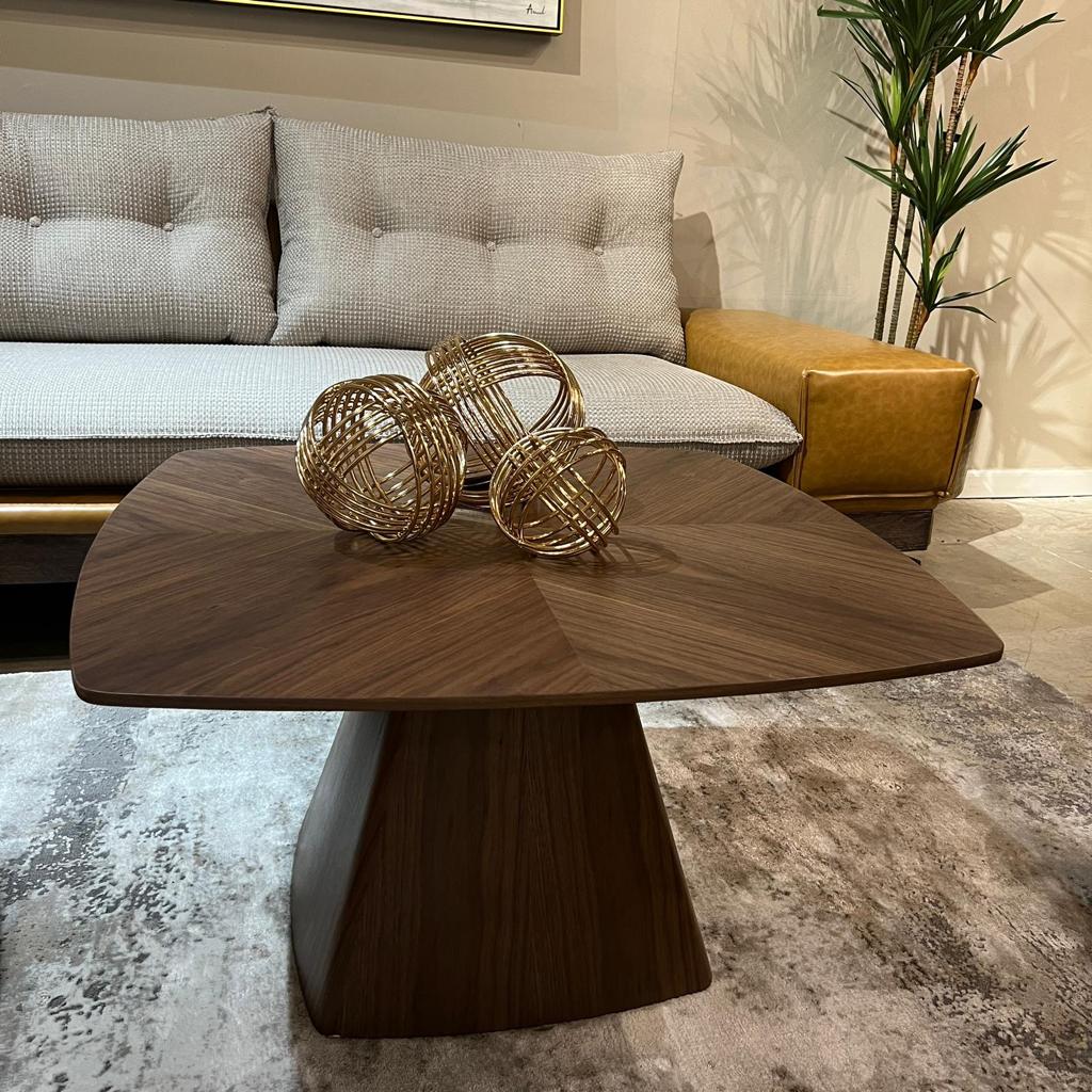 שולחן סלון מרובע גדול דגם ווד קימי אגוז אמריקאי