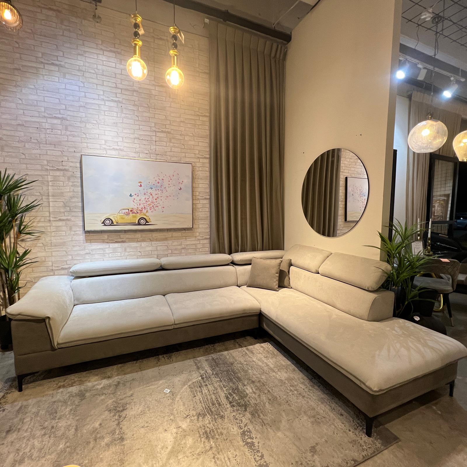 ספה עם שזלונג לסלון דגם מילאנו ספה עם שזלונג לסלון דגם מילאנו