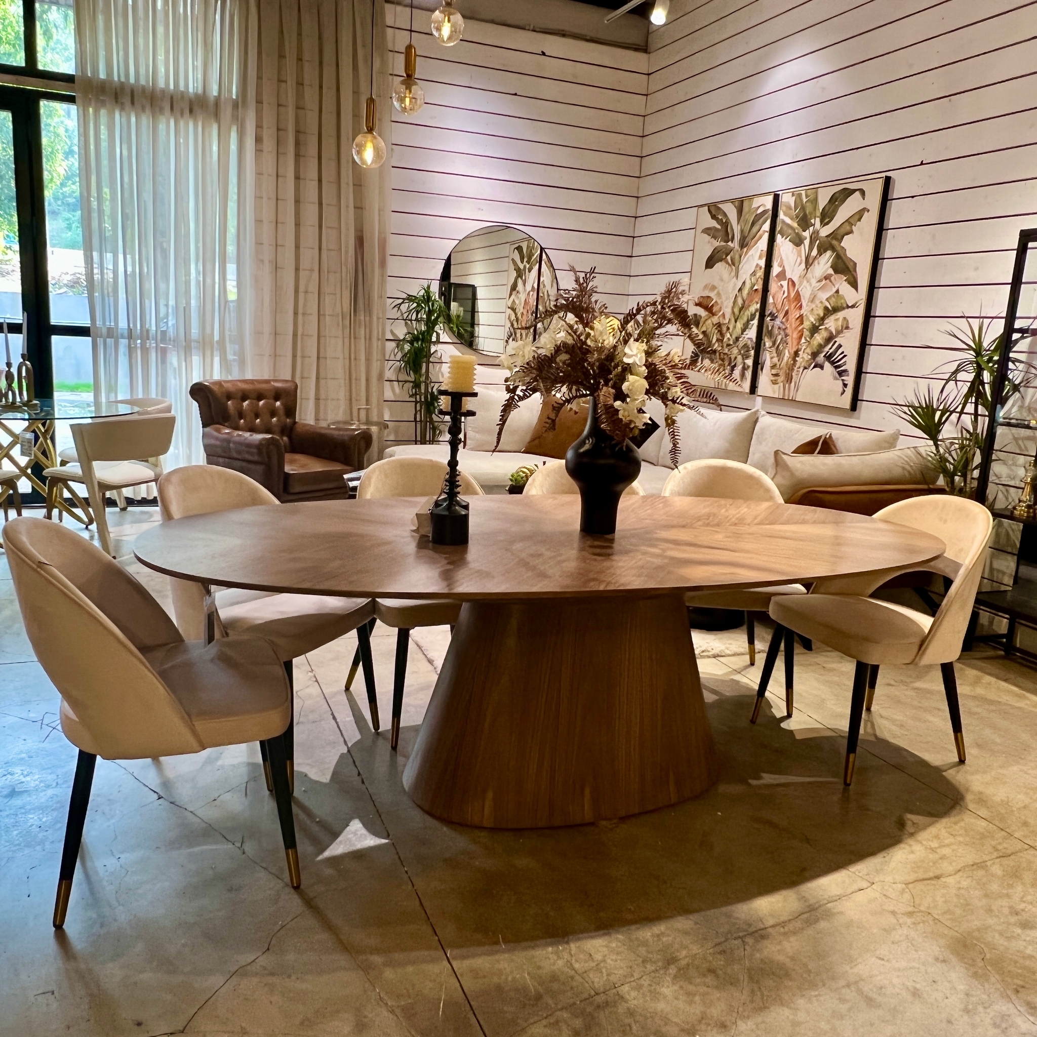 שולחן אוכל אובלי דגם ווד קימי