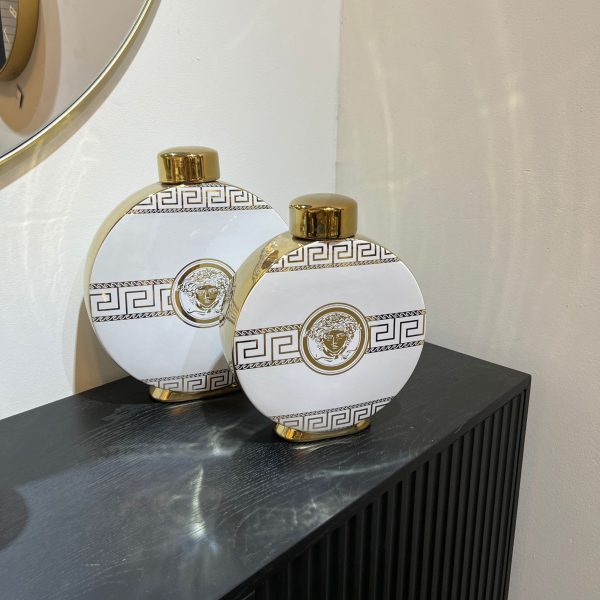 כלי אחסון קרמיקה מכסה זהב רומי