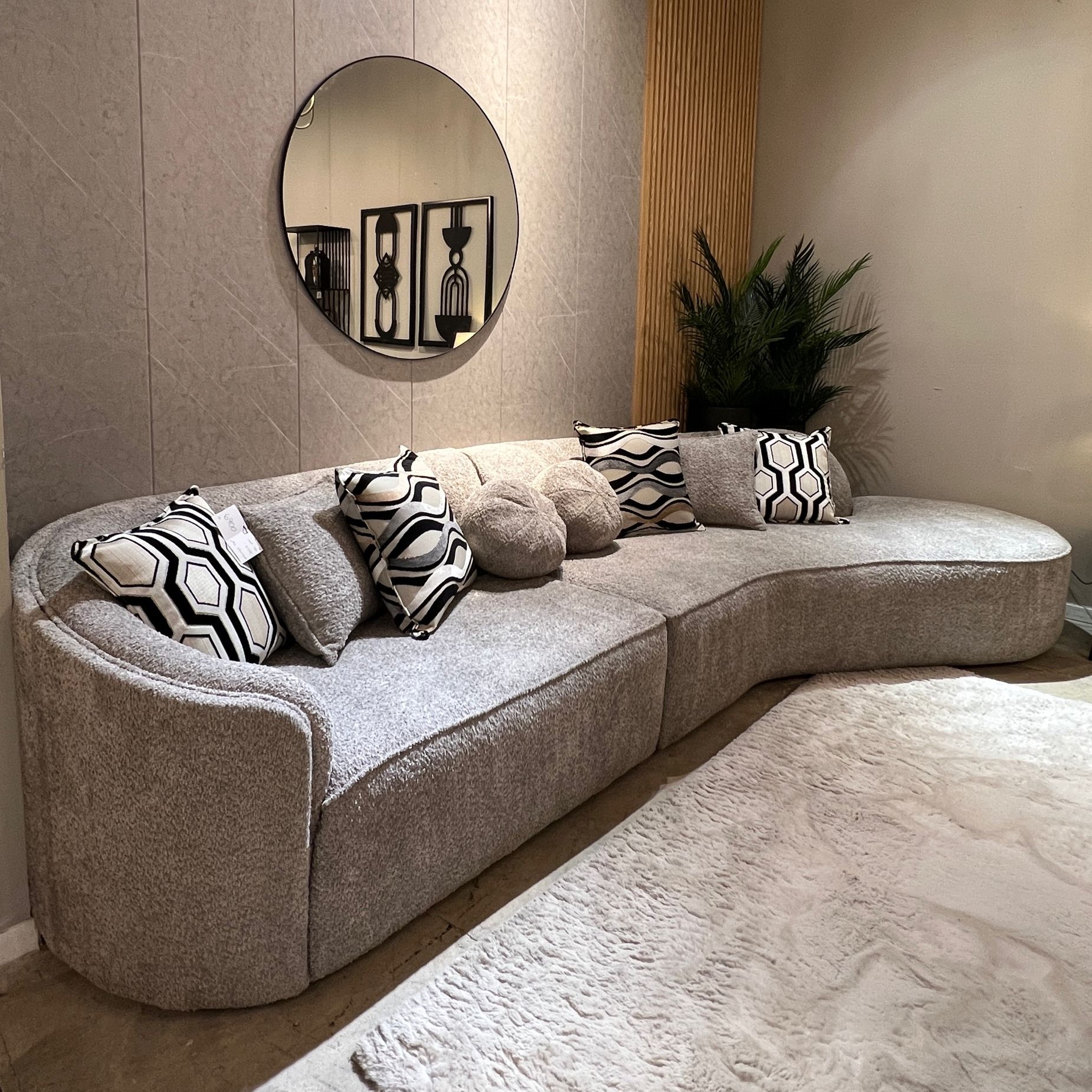 ספה מודרנית מעוגלת דגם גלוריה ספה מודרנית מעוגלת דגם גלוריה