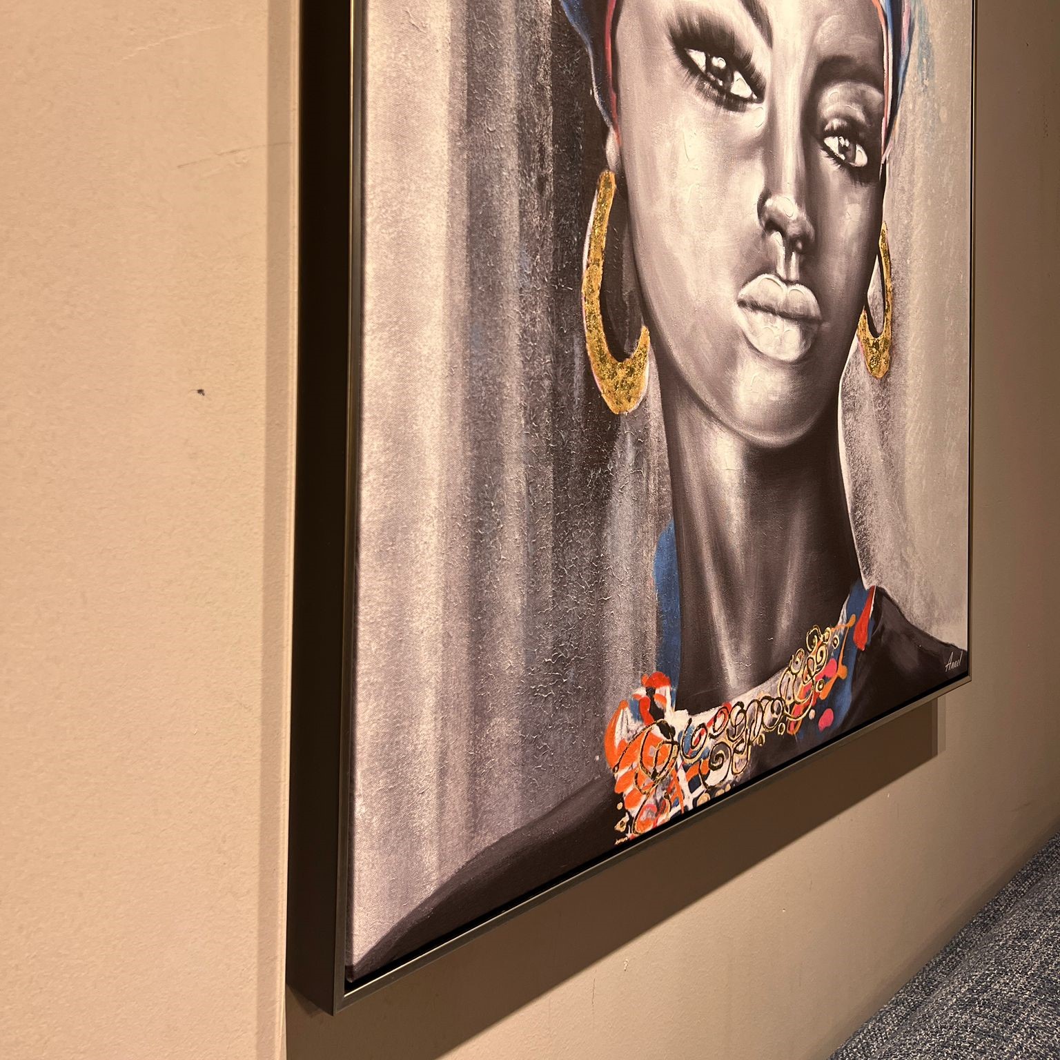 תמונה שמן אנאל בשילוב הדפסה עם מסגרת 80/120  תמונה שמן אנאל בשילוב הדפסה עם מסגרת 80/120