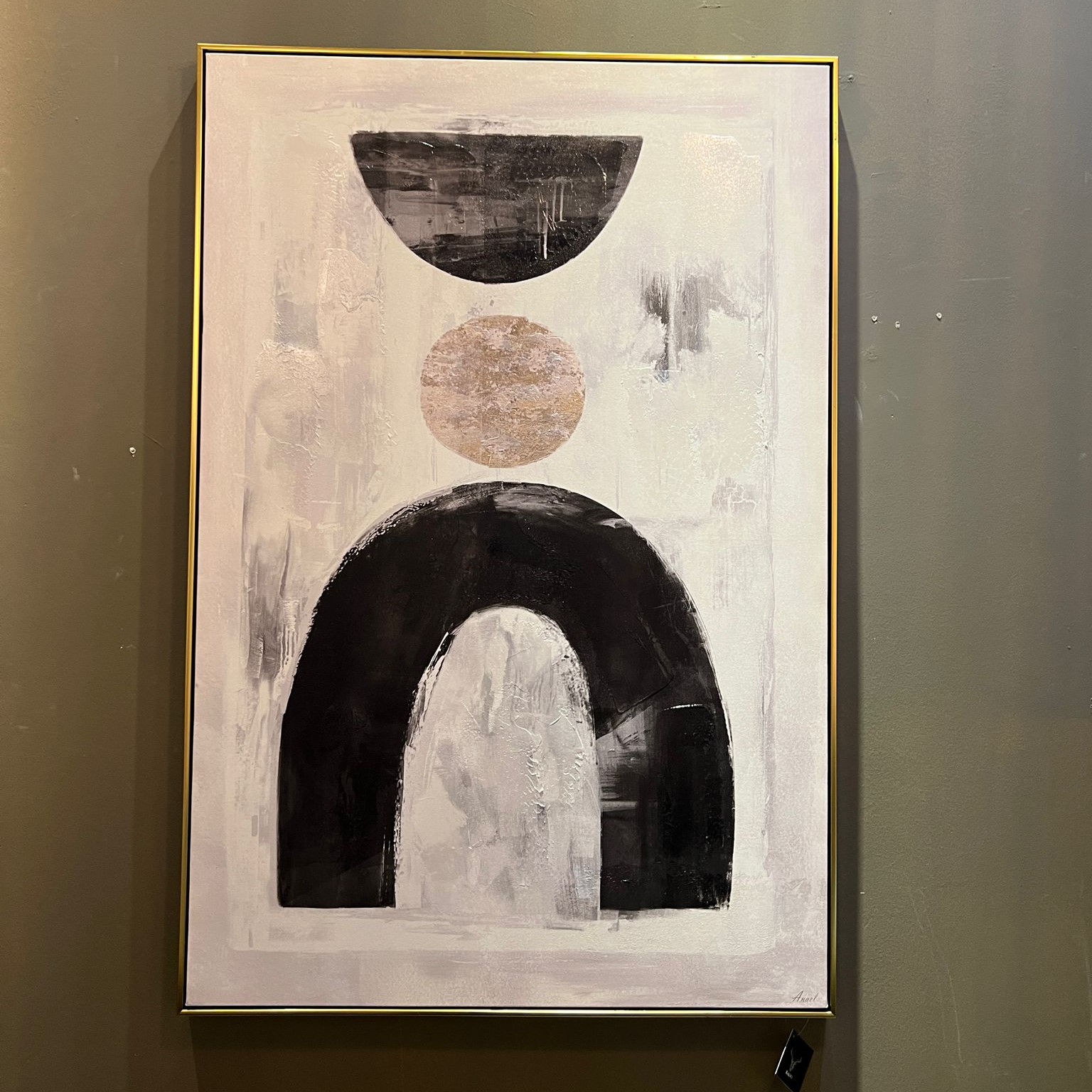 תמונה שמן אנאל בשילוב הדפסה עם מסגרת תמונה שמן אנאל בשילוב הדפסה עם מסגרת