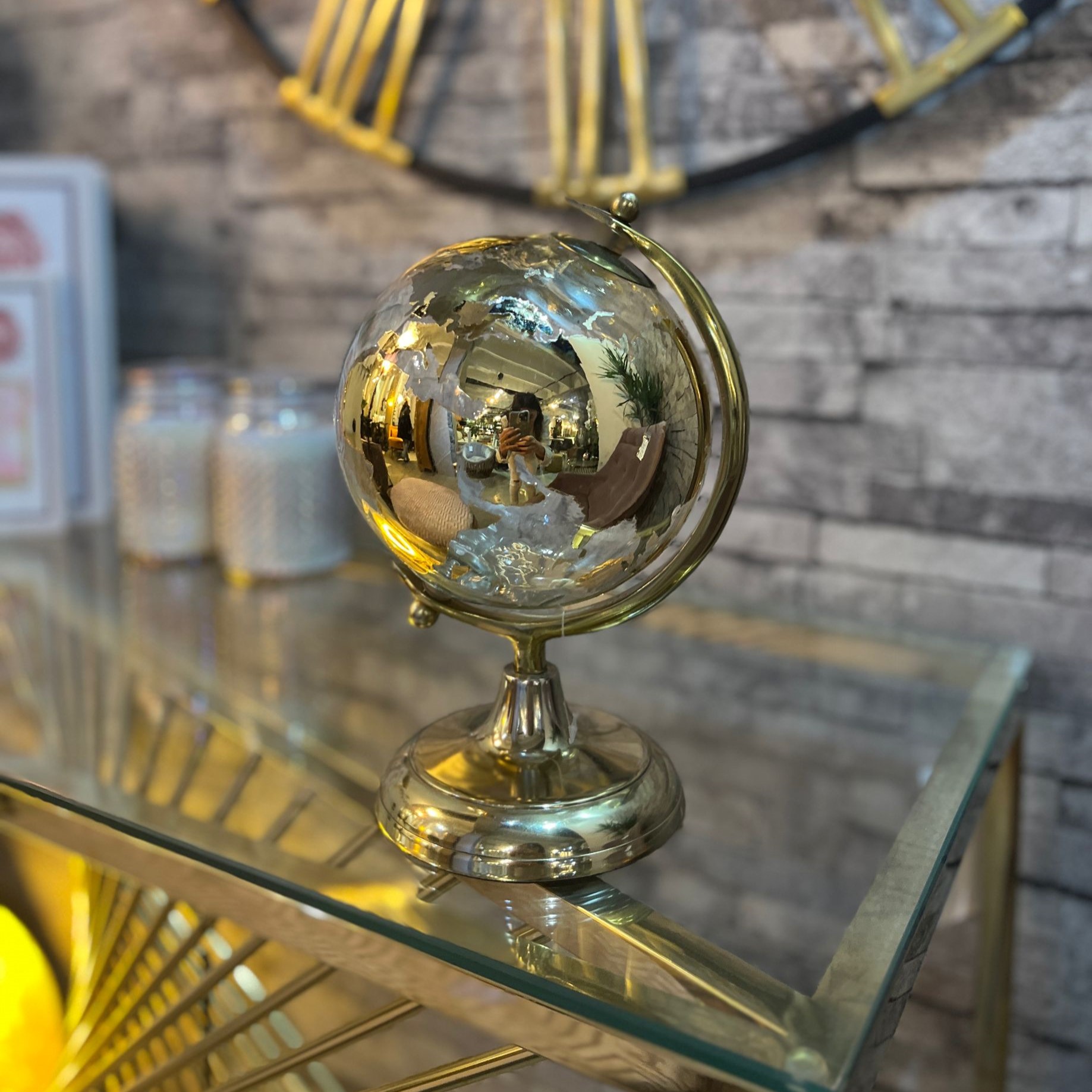 גלובוס שקוף זהב דגם שאניב
