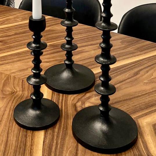 פמוט ברזל פיה צרה שחור פמוט ברזל פיה צרה שחור