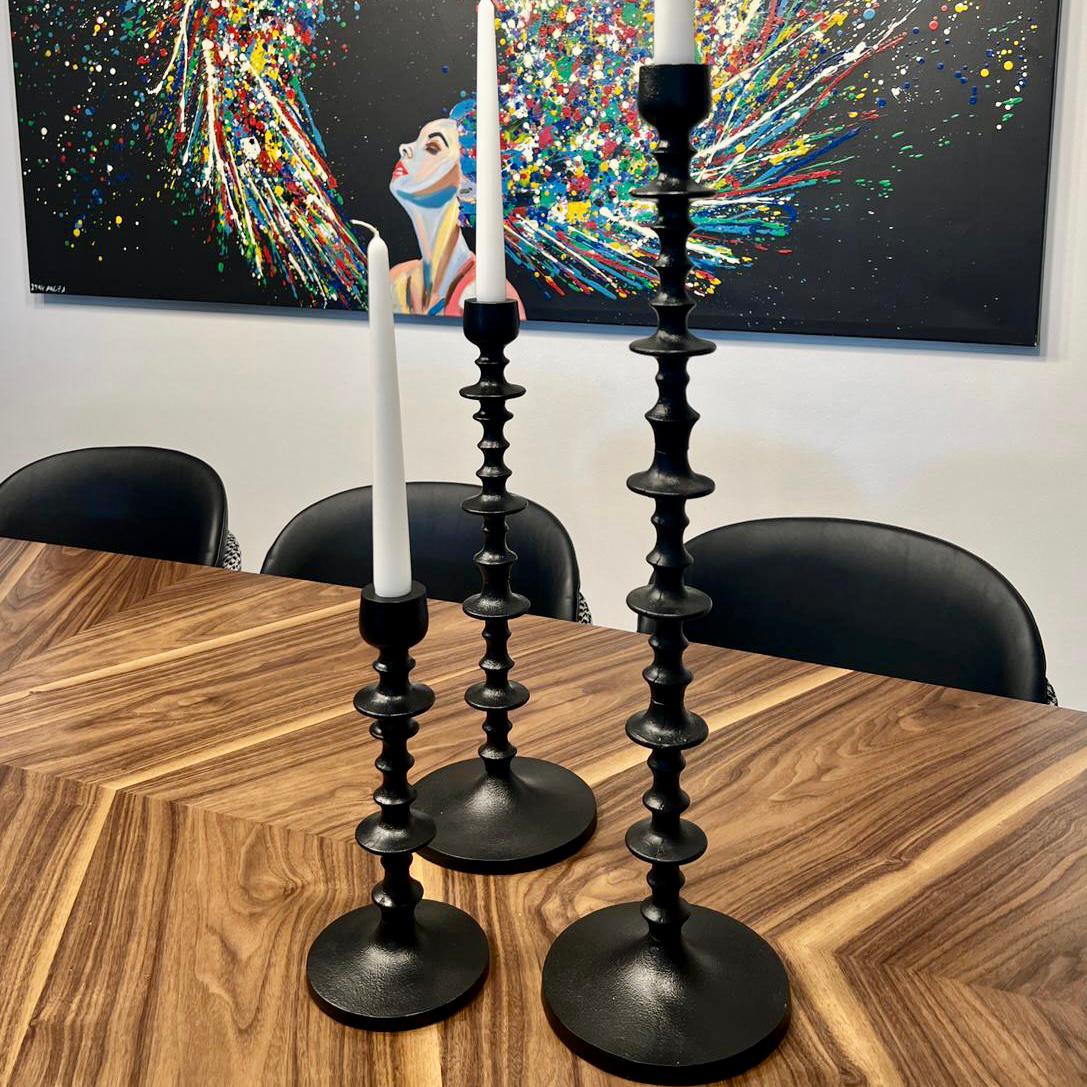 פמוט ברזל פיה צרה שחור פמוט ברזל פיה צרה שחור