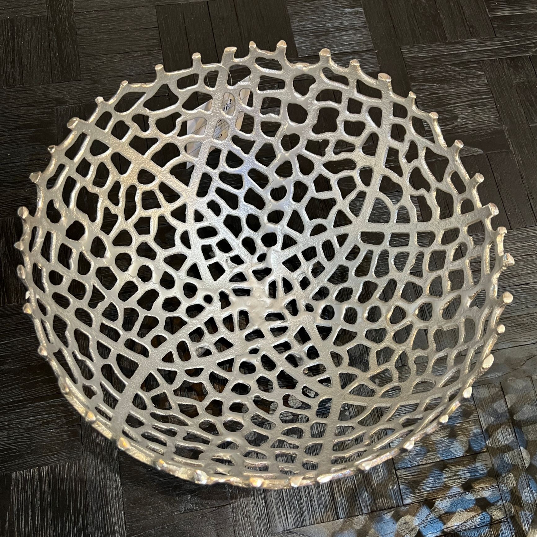 קערה ברזל תחרה עמוקה כסף קערה ברזל תחרה עמוקה כסף