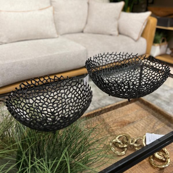 קערה ברזל תחרה שחור