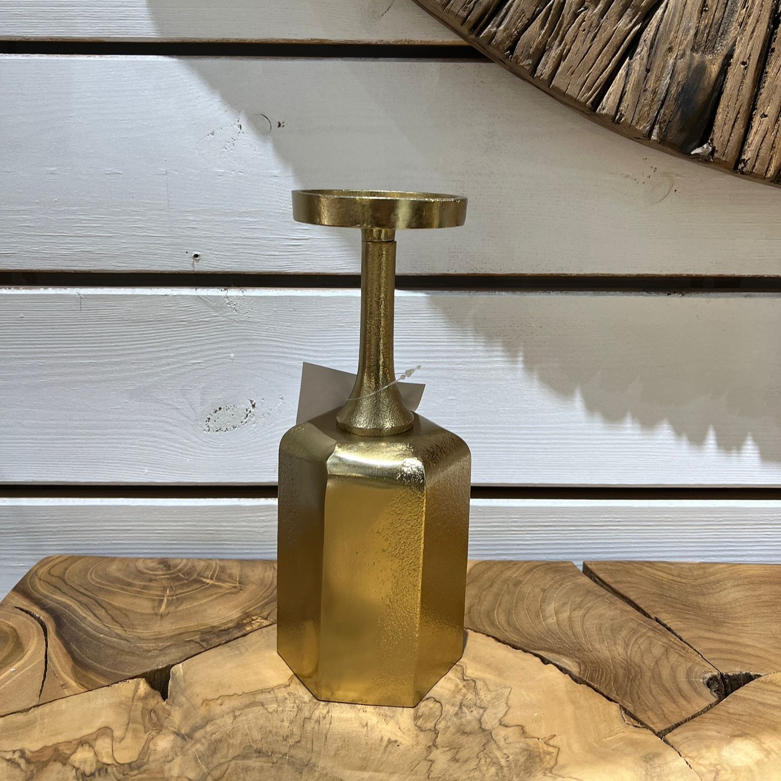 פמוט ברזל זהב פיה רחבה גבוה