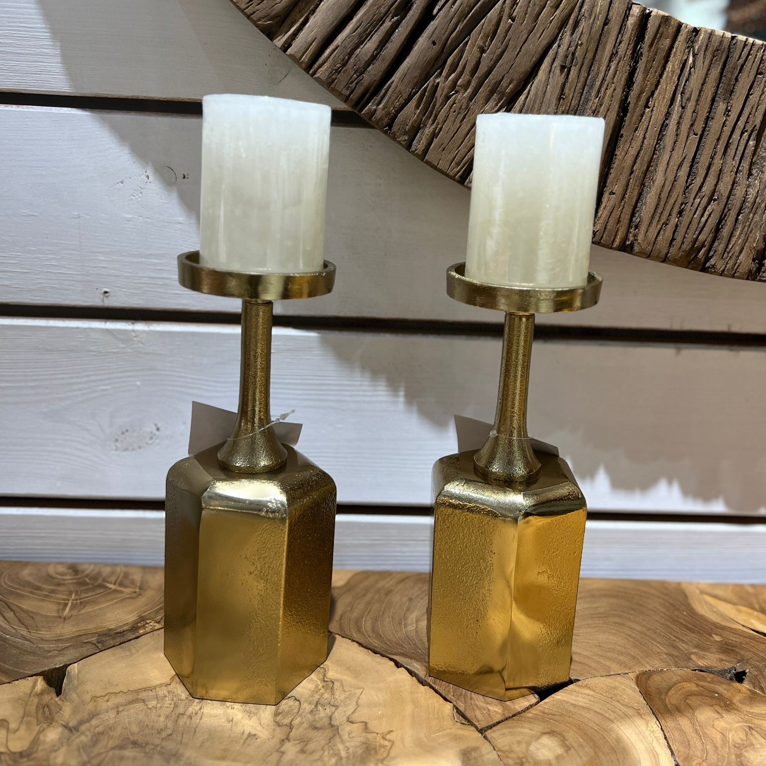 פמוט ברזל זהב פיה רחבה גבוה