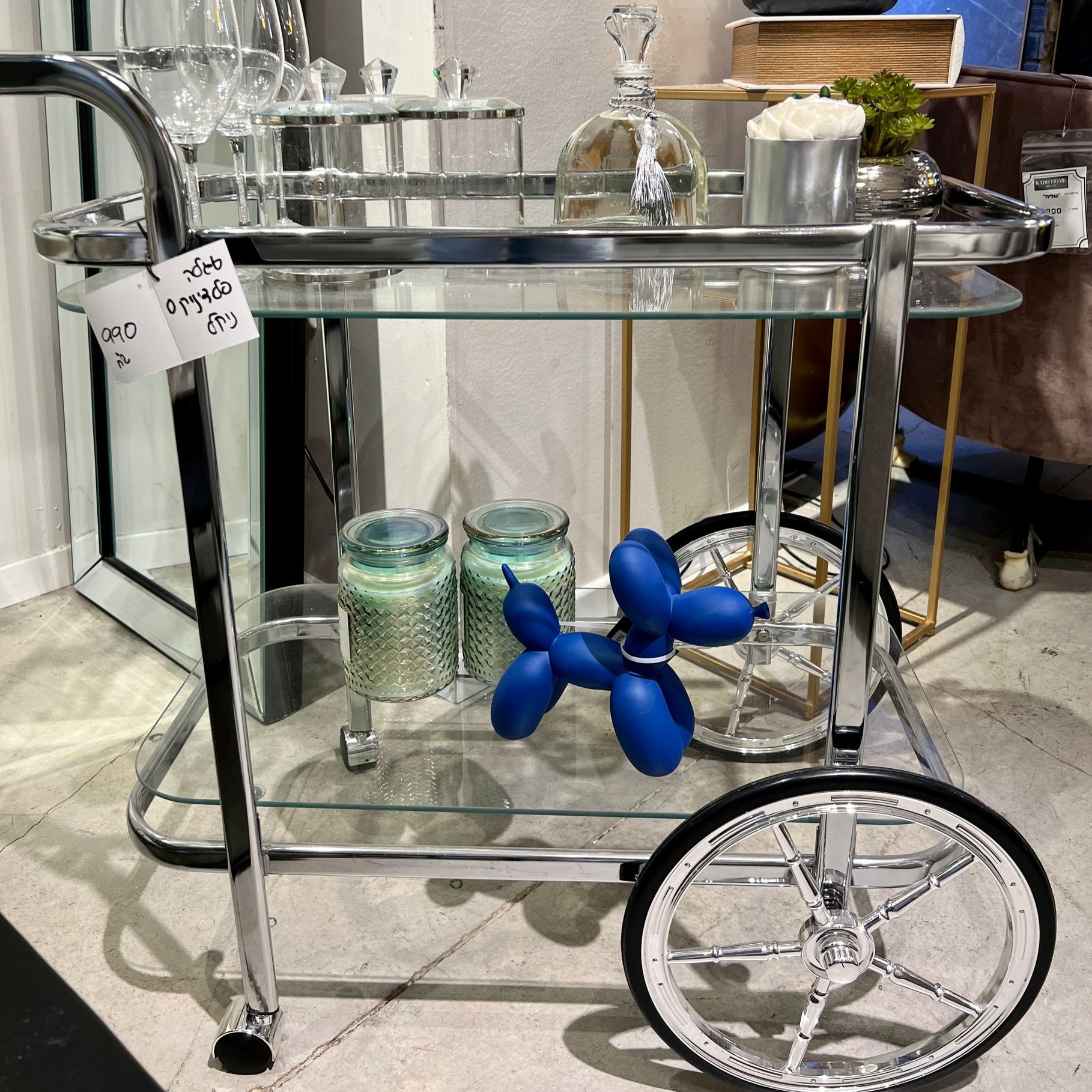 פסל כלב בלון כחול פסל כלב בלון כחול