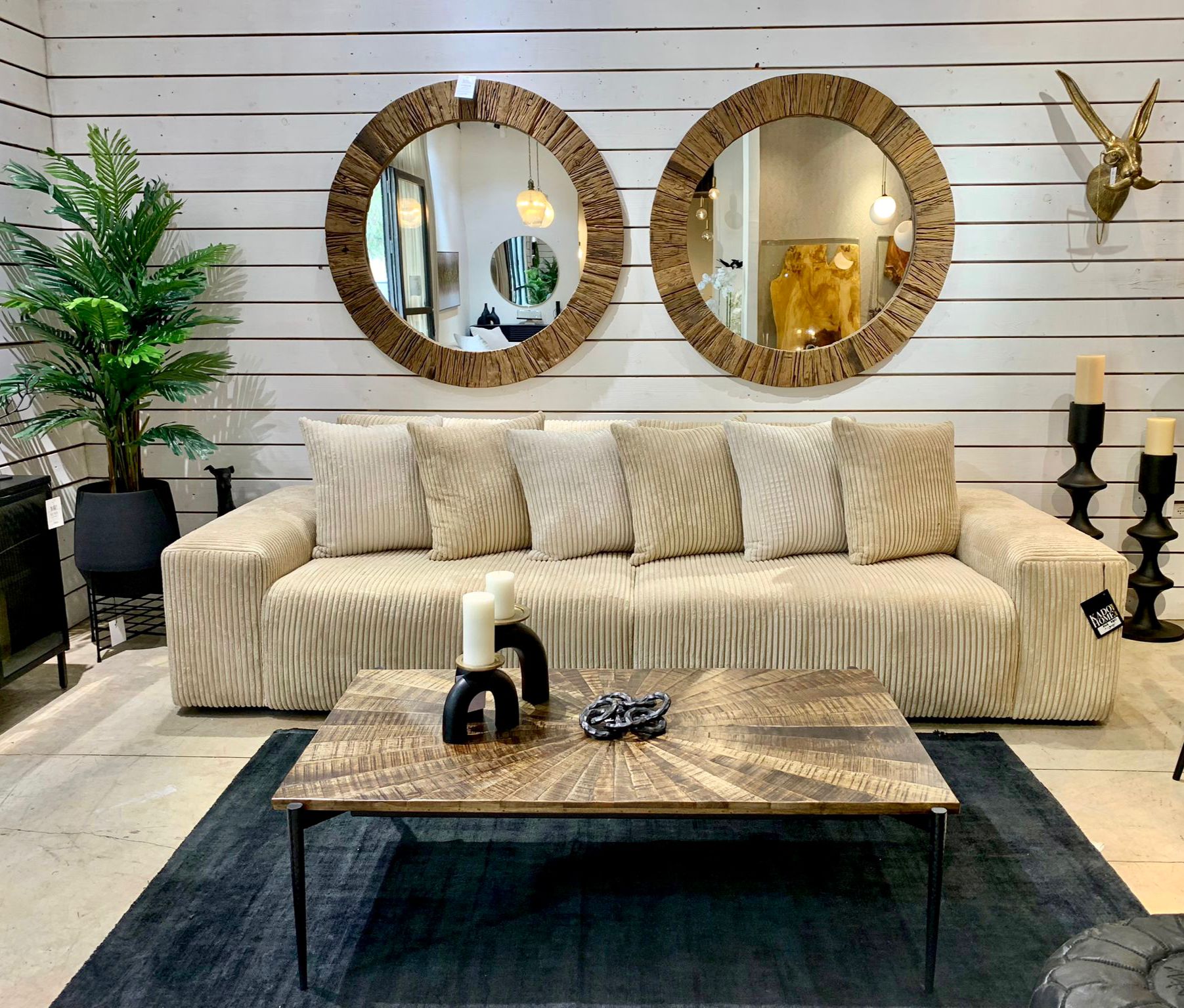 שולחן סלון עץ מלבני