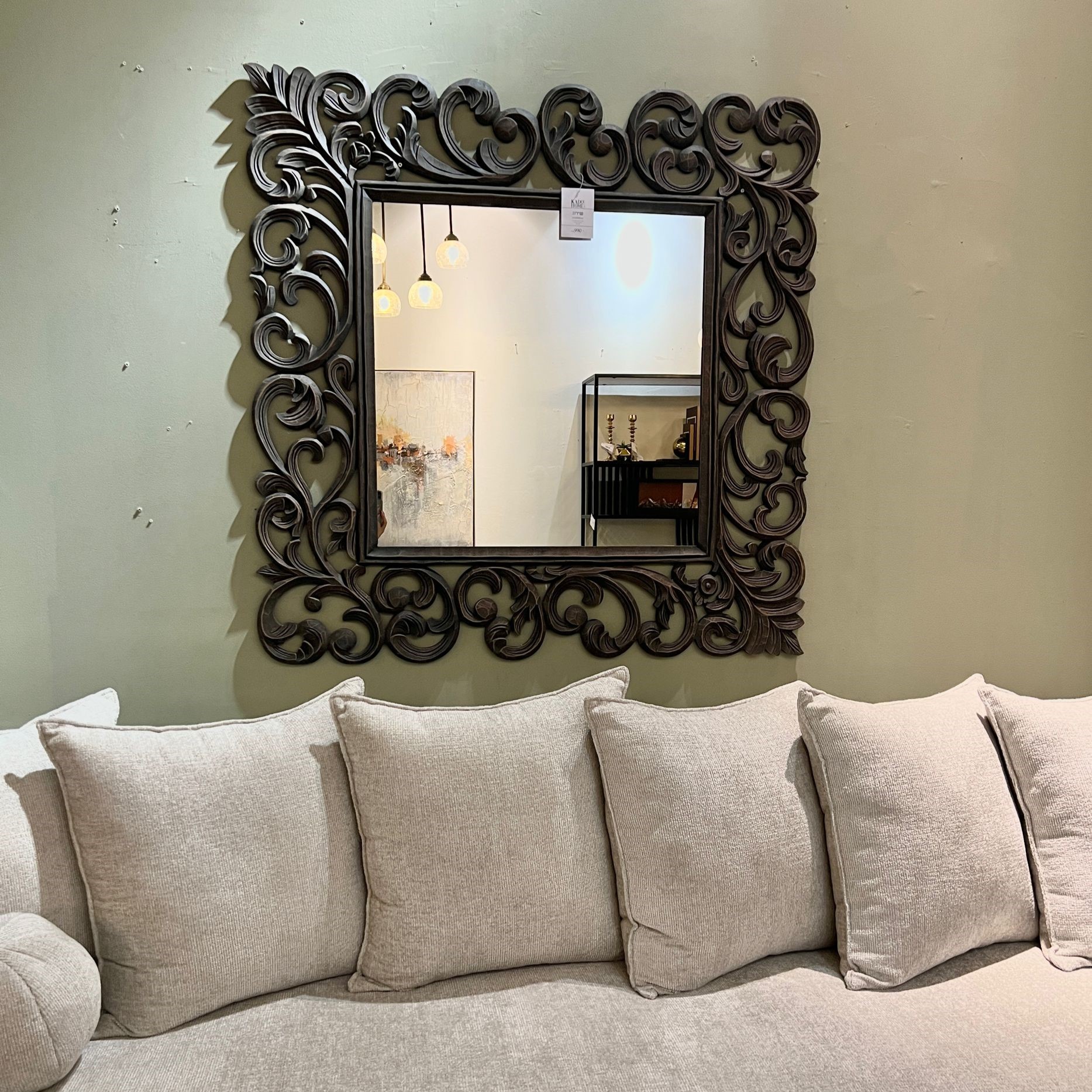 מראה מרובעת מסגרת עץ עיטורים מראה מרובעת מסגרת עץ עיטורים