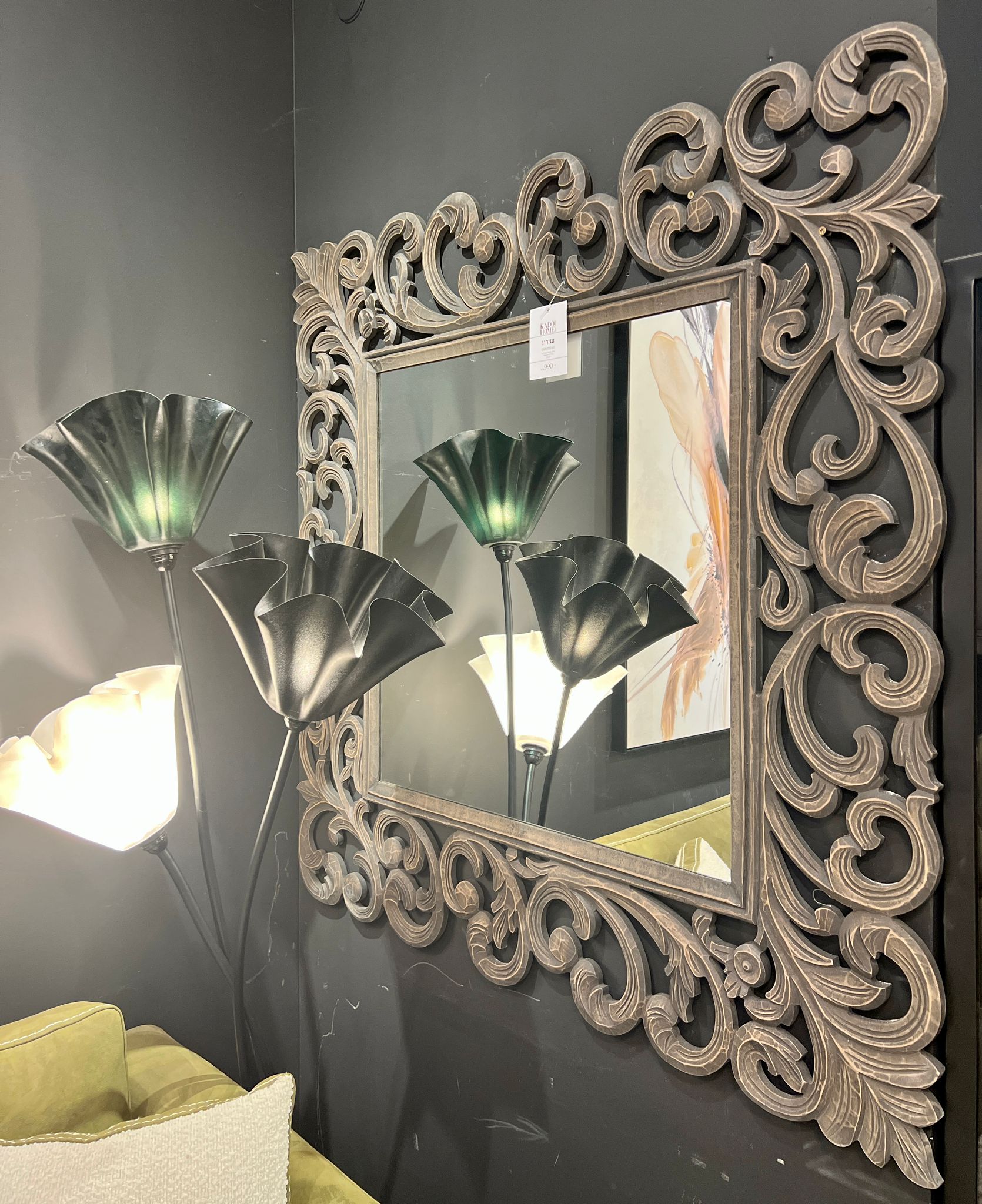 מראה מרובעת מסגרת עץ עיטורים מראה מרובעת מסגרת עץ עיטורים