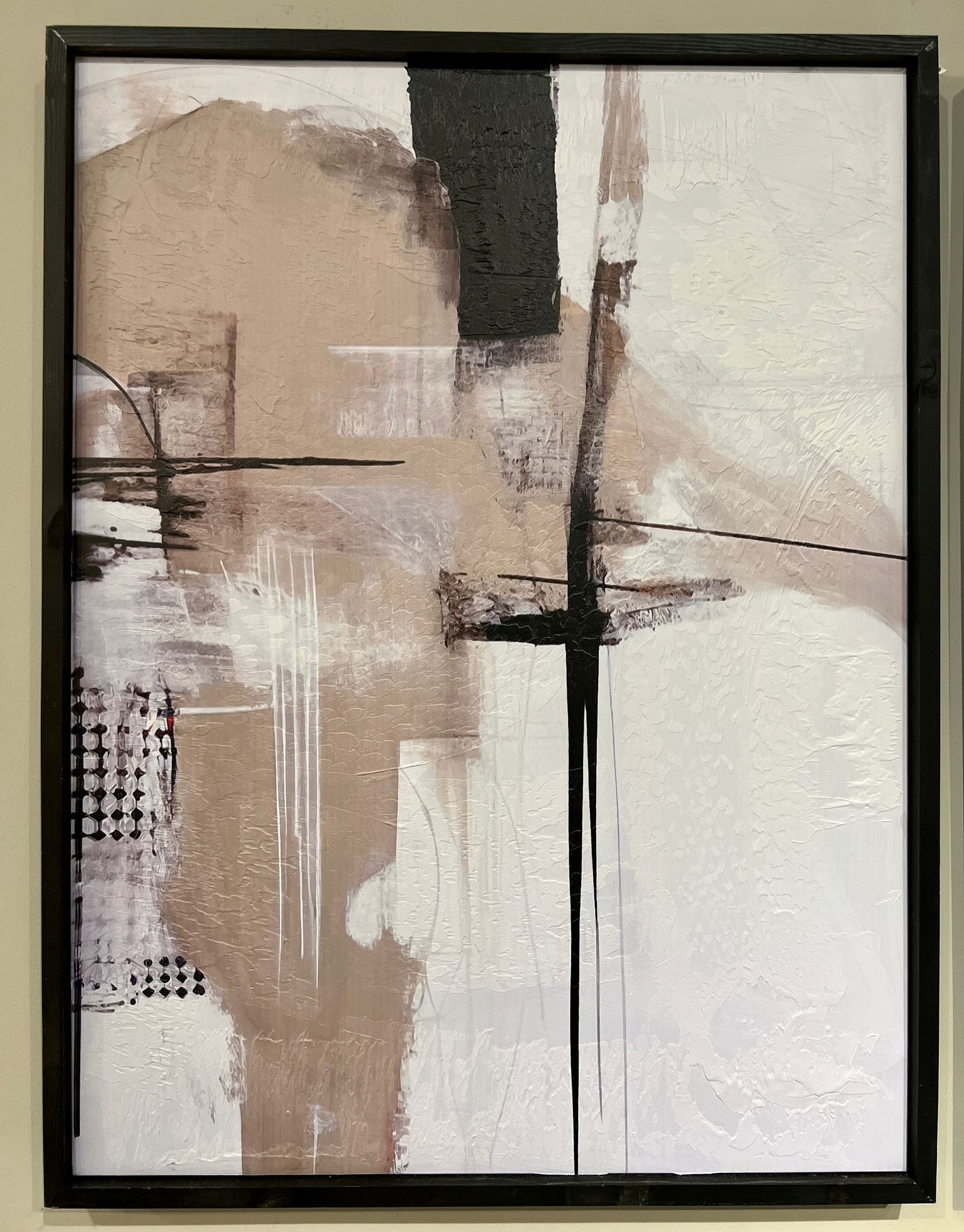 תמונה עבודת יד מיוחדת עם מסגרת שחורה 60/80 מוריאל תמונה עבודת יד מיוחדת עם מסגרת שחורה 60/80 מוריאל