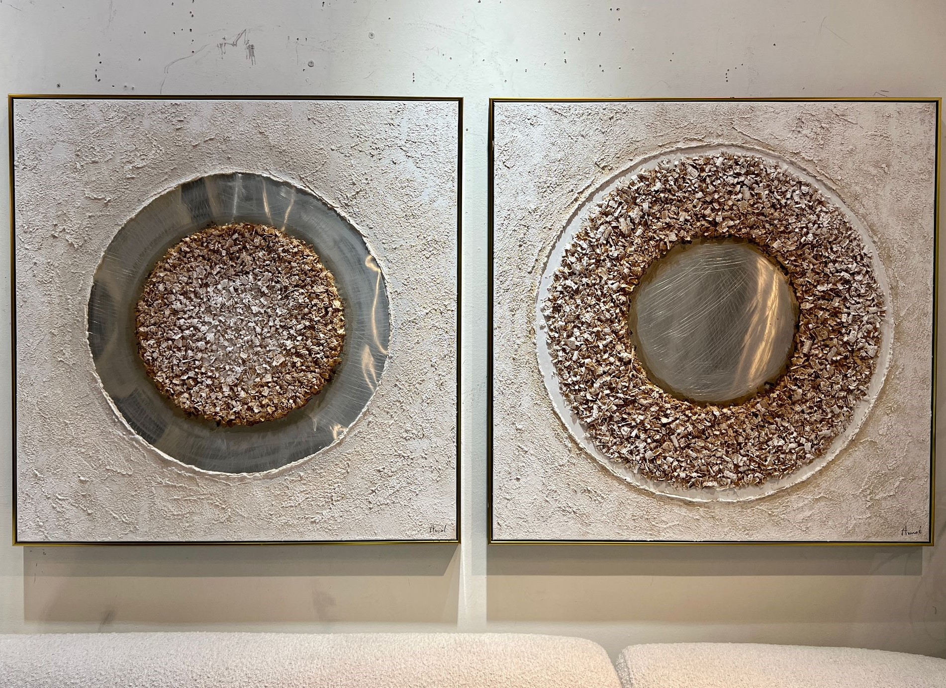 תמונת שמן בשילוב הדפסה אנאל עם מסגרת 100/100- עיגולים מיוחדים תמונת שמן בשילוב הדפסה אנאל עם מסגרת 100/100- עיגולים מיוחדים