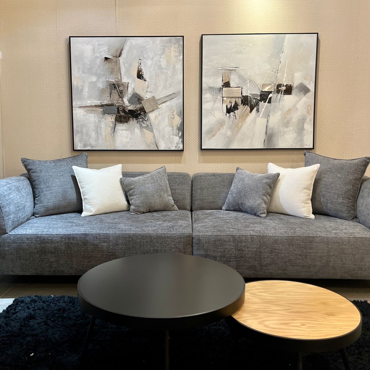 תמונת שמן בשילוב הדפסה אנאל עם מסגרת 100/100- קישוטים