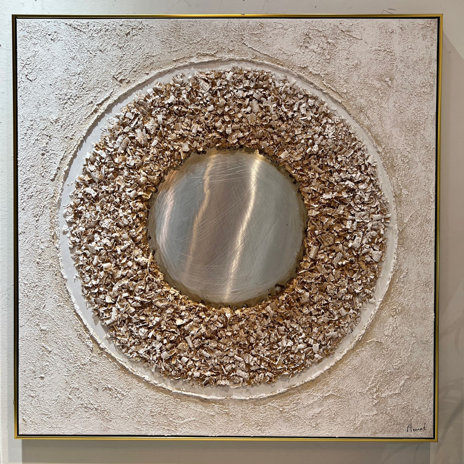 תמונת שמן בשילוב הדפסה אנאל עם מסגרת 100/100- עיגולים מיוחדים תמונת שמן בשילוב הדפסה אנאל עם מסגרת 100/100- עיגולים מיוחדים