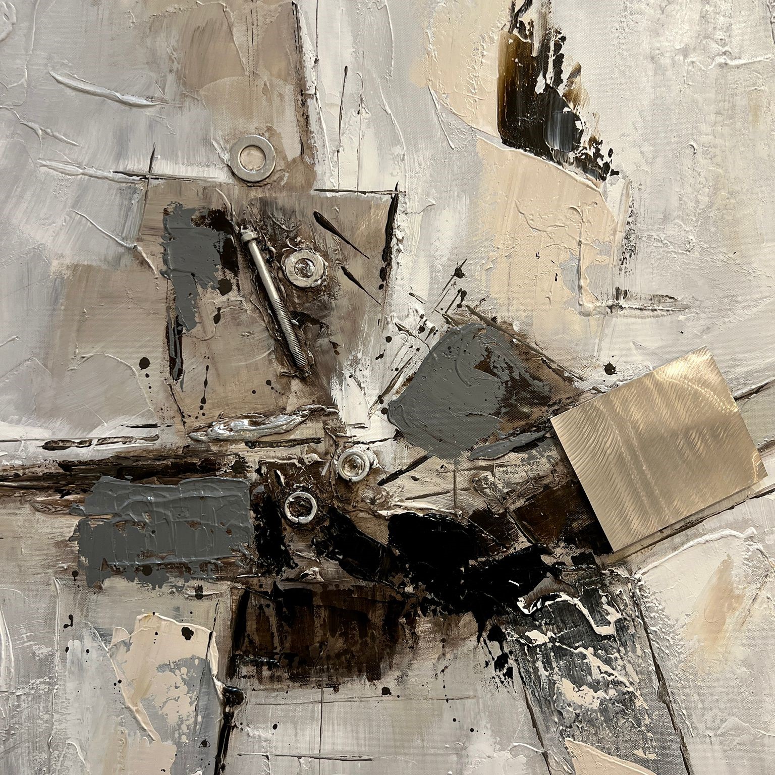 תמונת שמן בשילוב הדפסה אנאל עם מסגרת 100/100- קישוטים