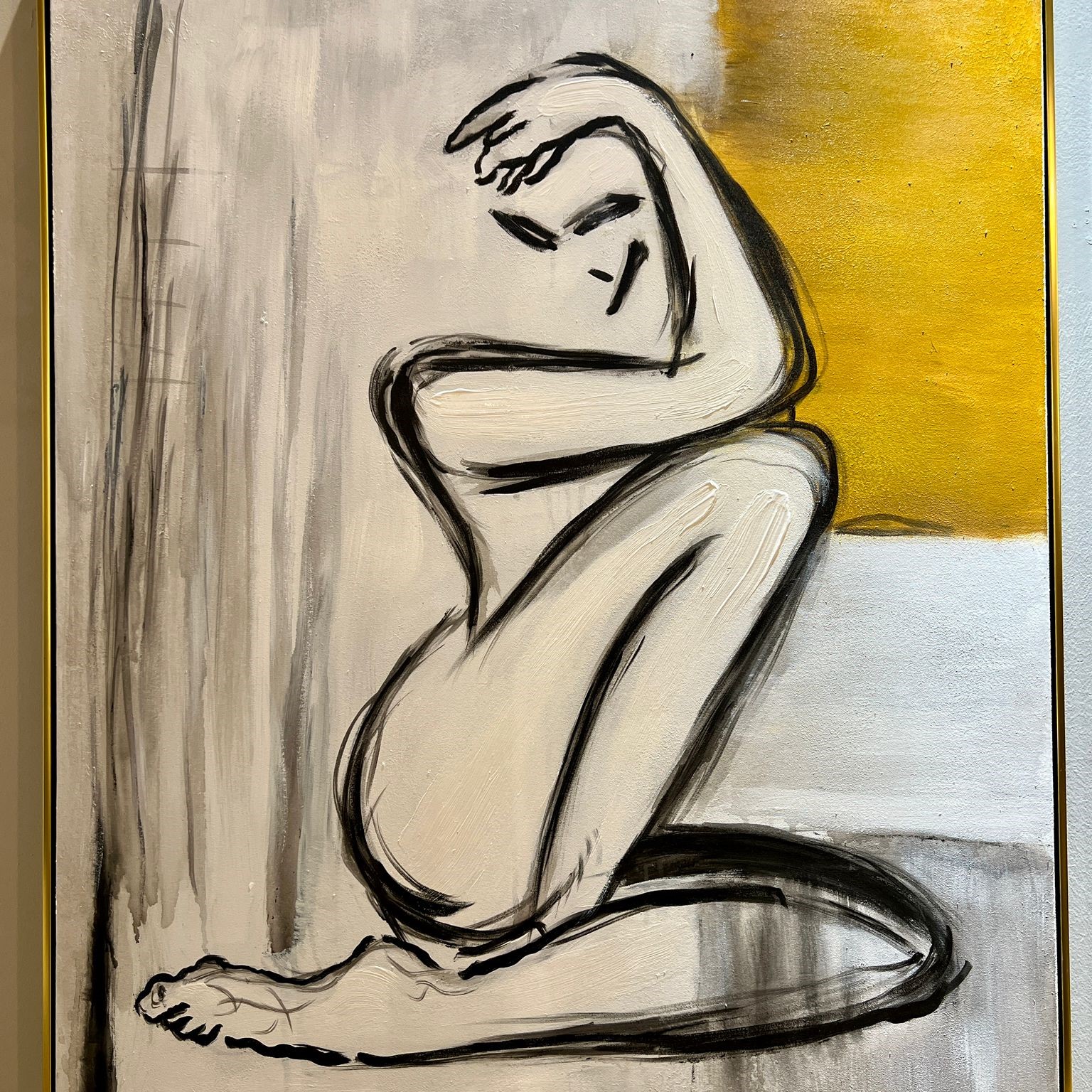 תמונת שמן אנאל גוף אישה עם מסגרת עבודת יד 90/120 תמונת שמן אנאל גוף אישה עם מסגרת עבודת יד 90/120