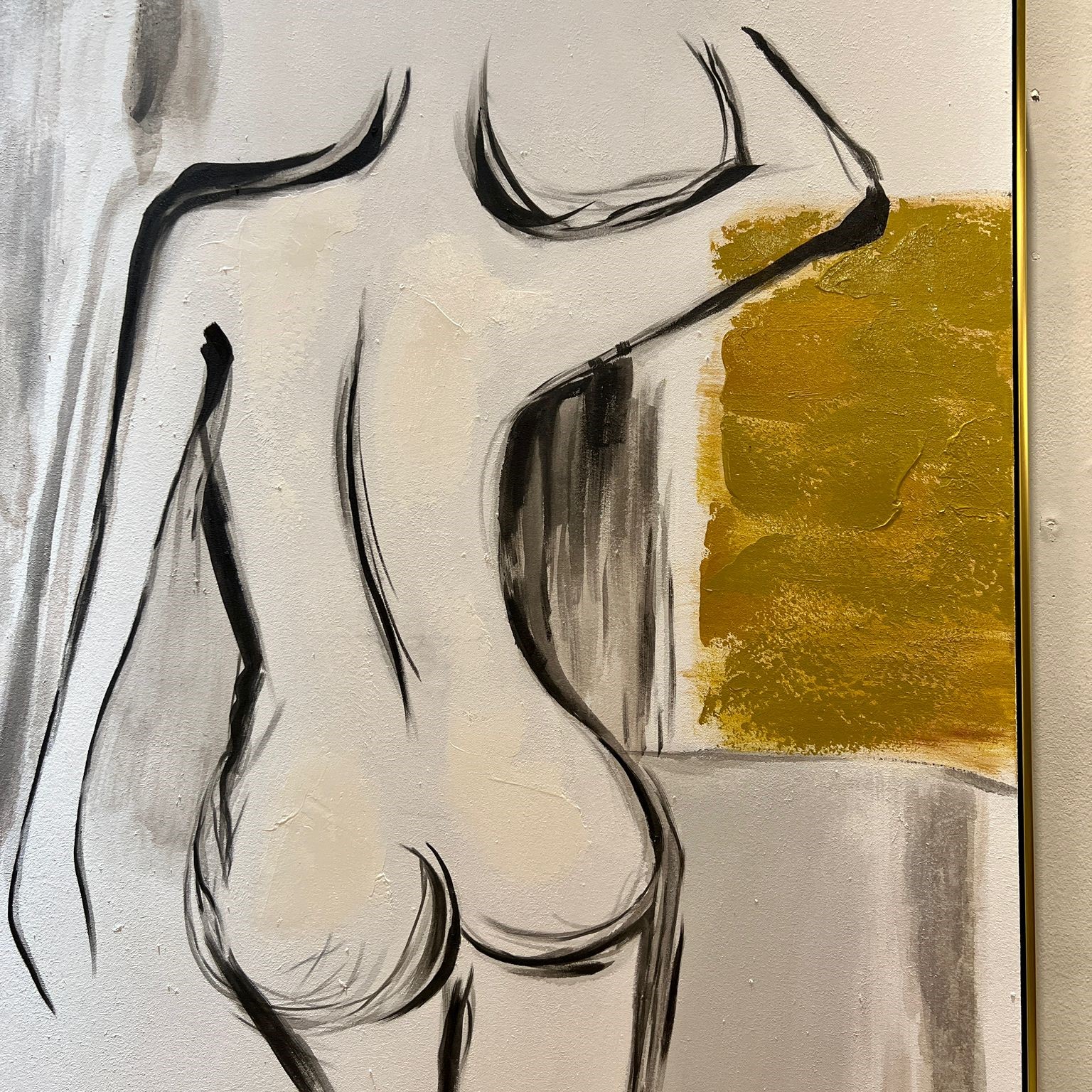 תמונת שמן אנאל גוף אישה עם מסגרת עבודת יד 90/120 תמונת שמן אנאל גוף אישה עם מסגרת עבודת יד 90/120