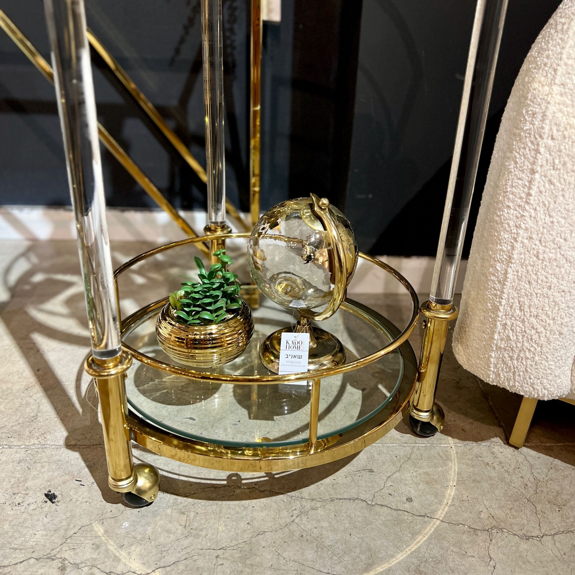 עגלת בקבוקים ויויאן זהב עגלת בקבוקים ויויאן זהב